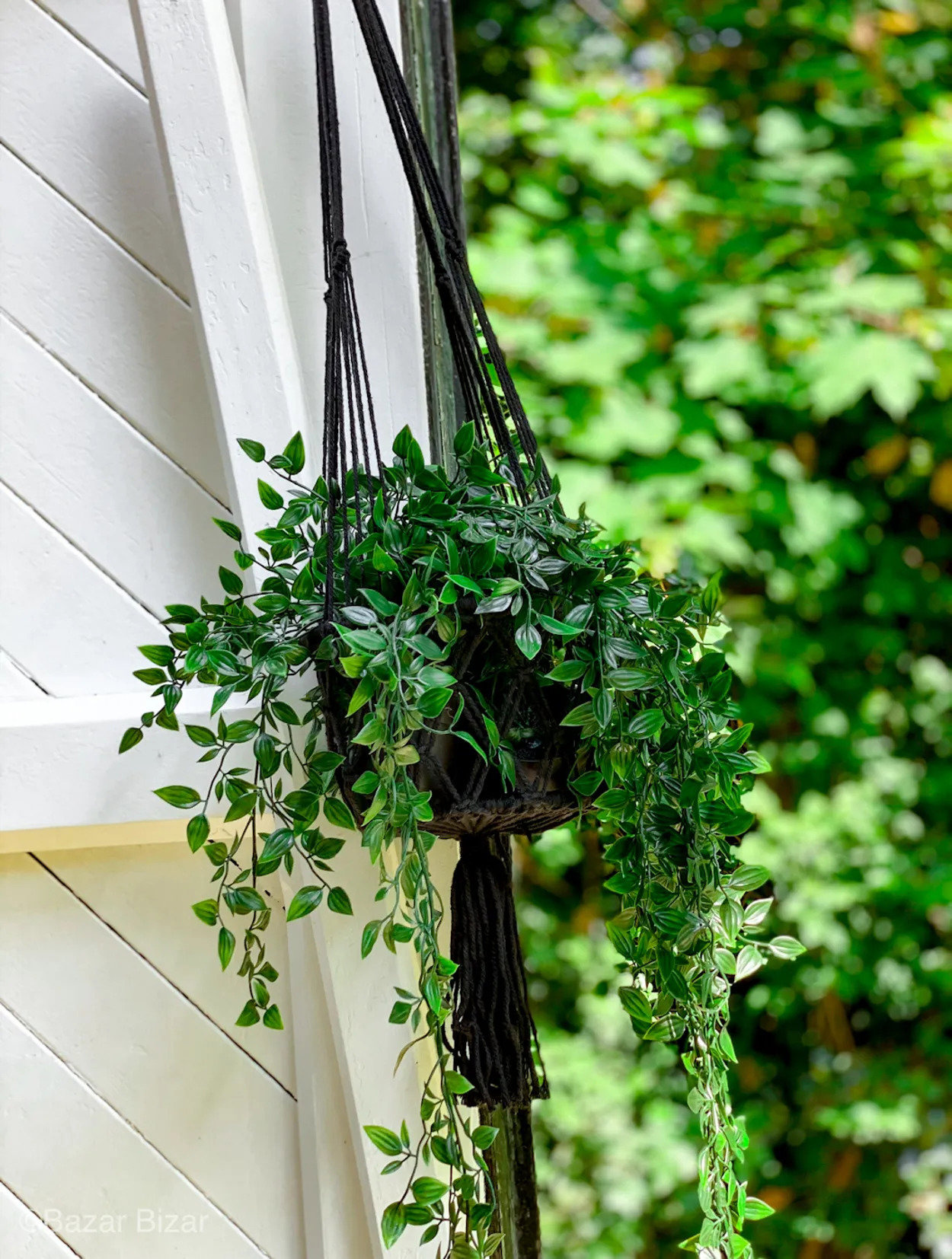 Macrame Plant Hanger Black