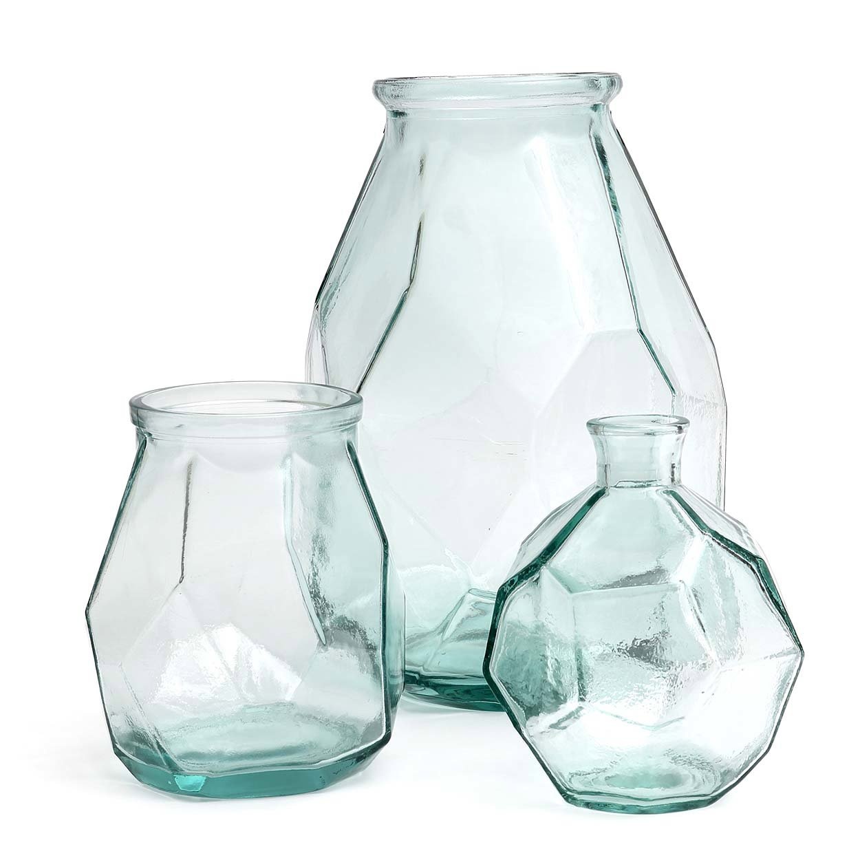Tall Origami Vase Glass