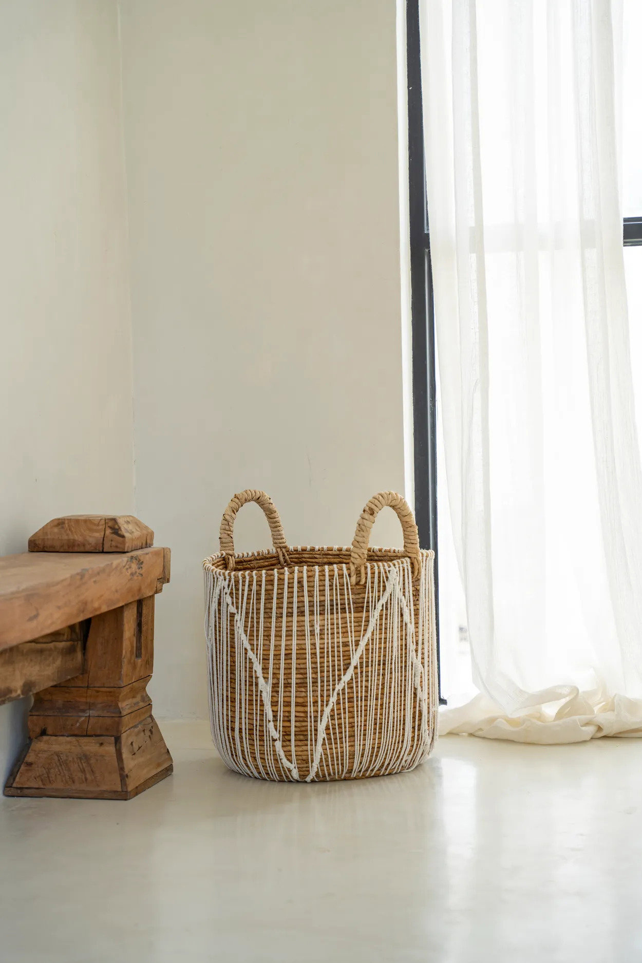 Straight Stitched Basket Macrame