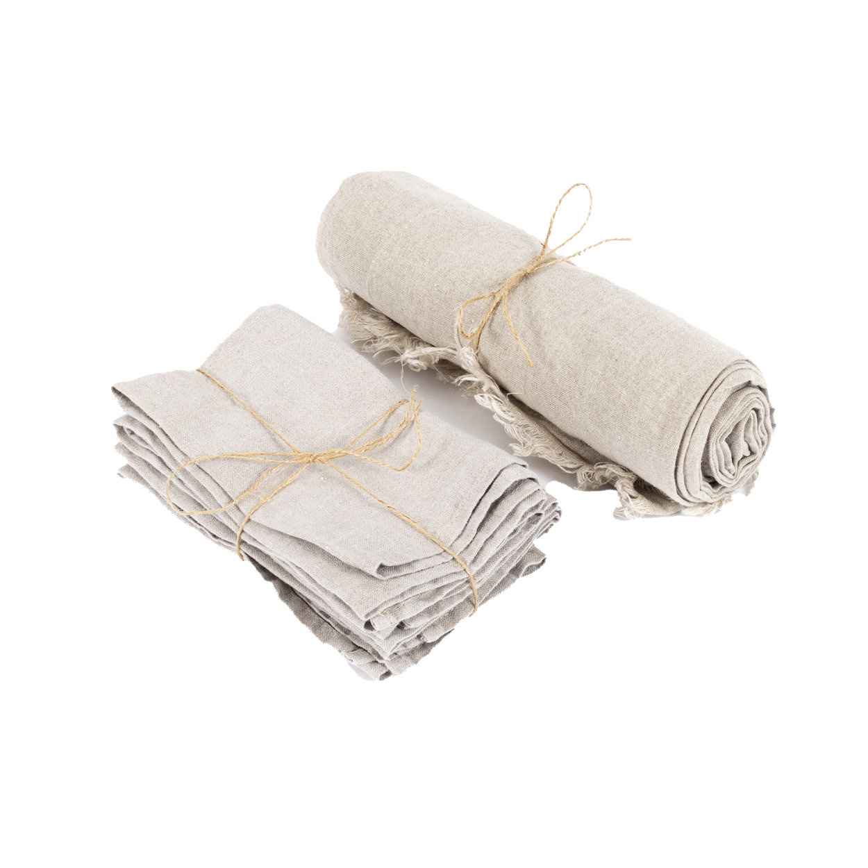 Tischtuch Leinen Beige 150x150cm