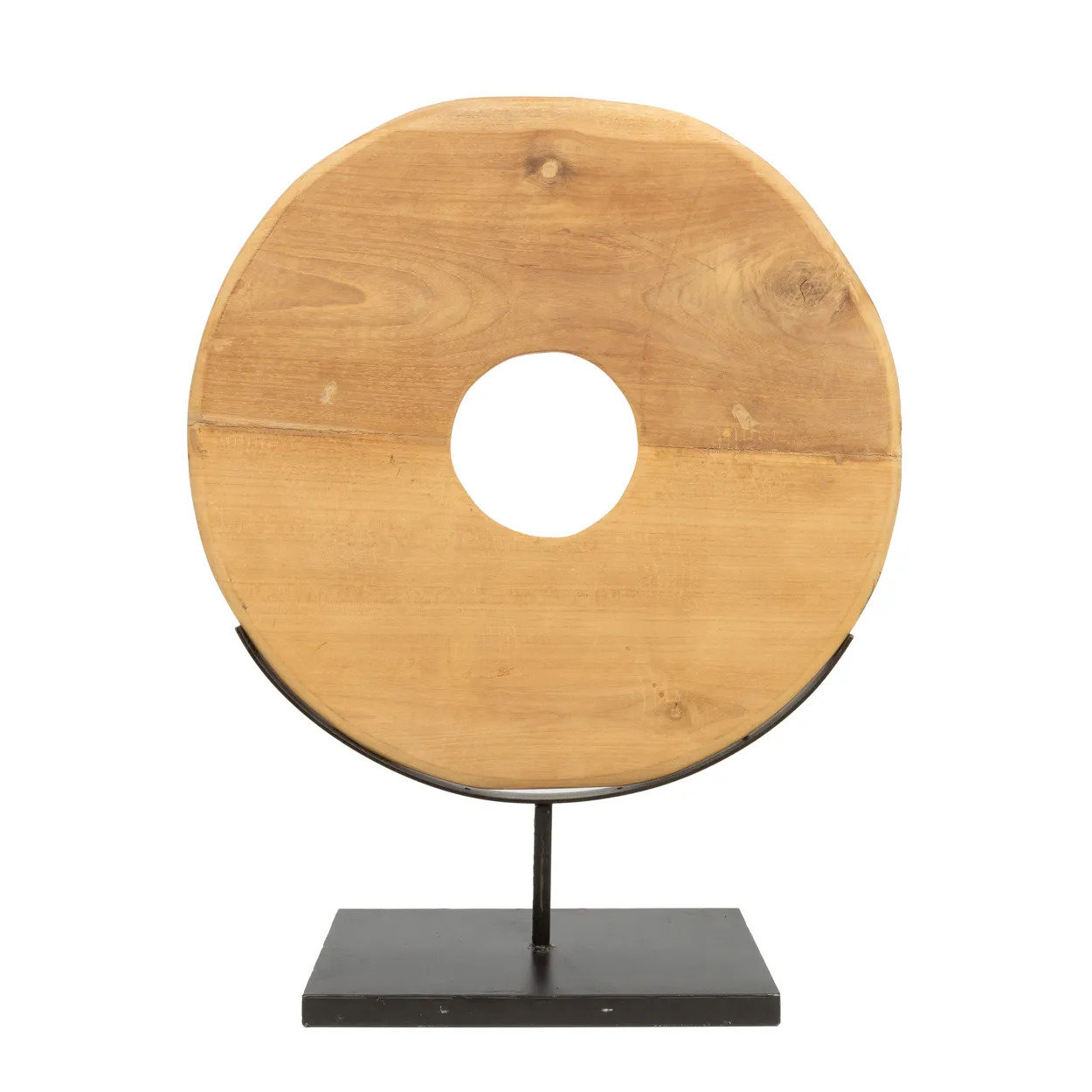Plate on stand Teak brown