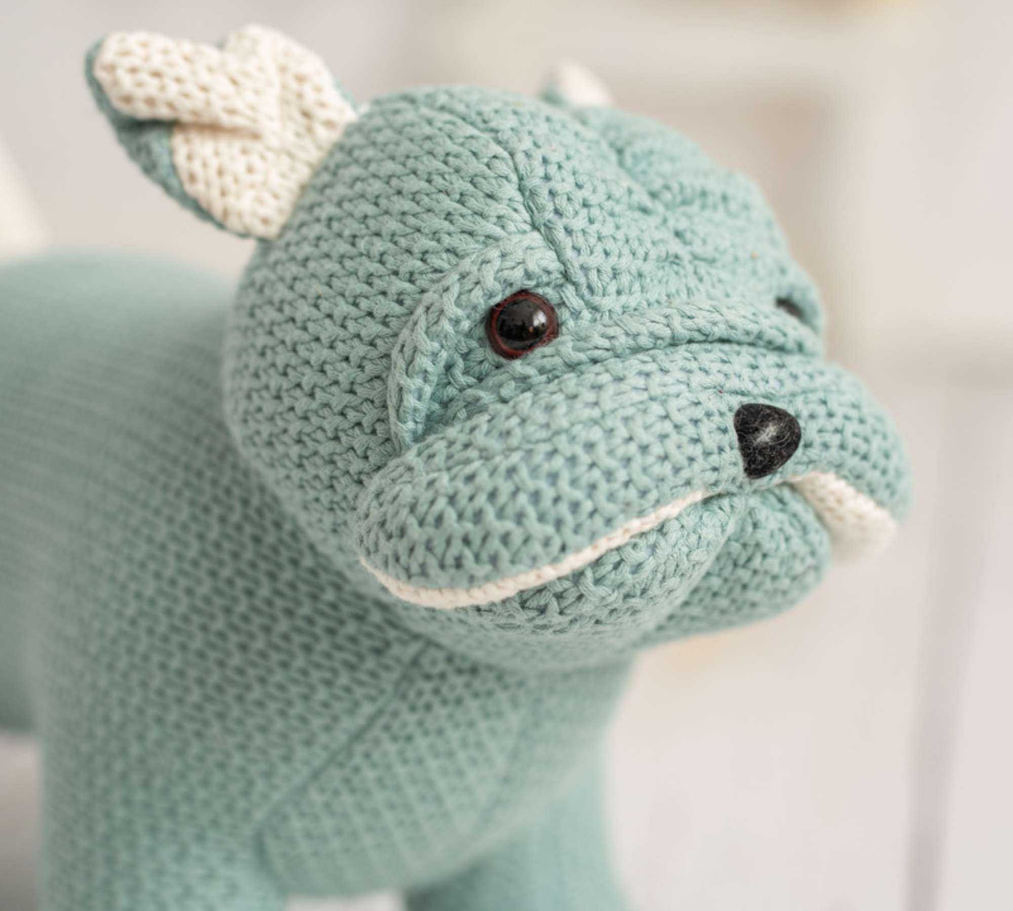 Hund Mini Plüschtier Baumwolle Blau
