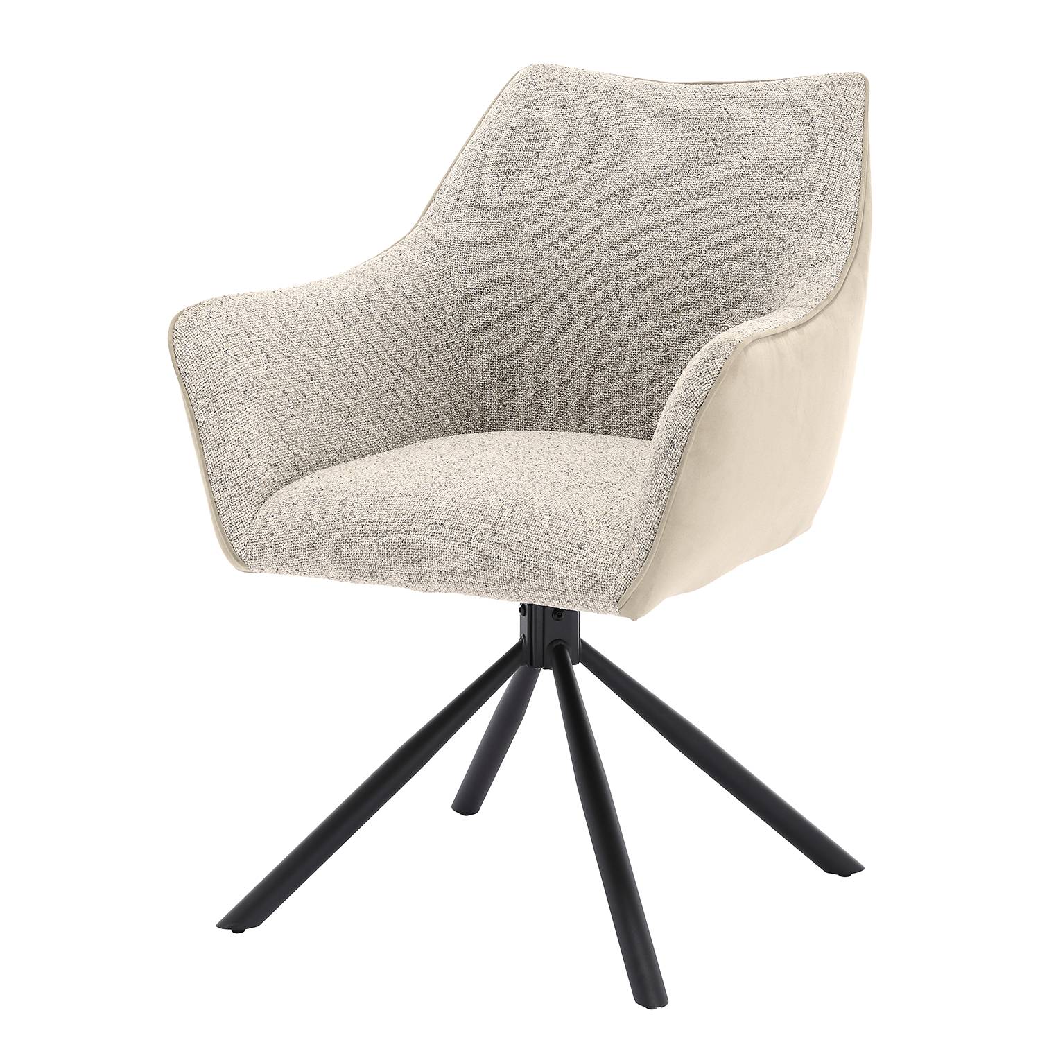 Solin Swiveling Armchair Microfiber Beige
