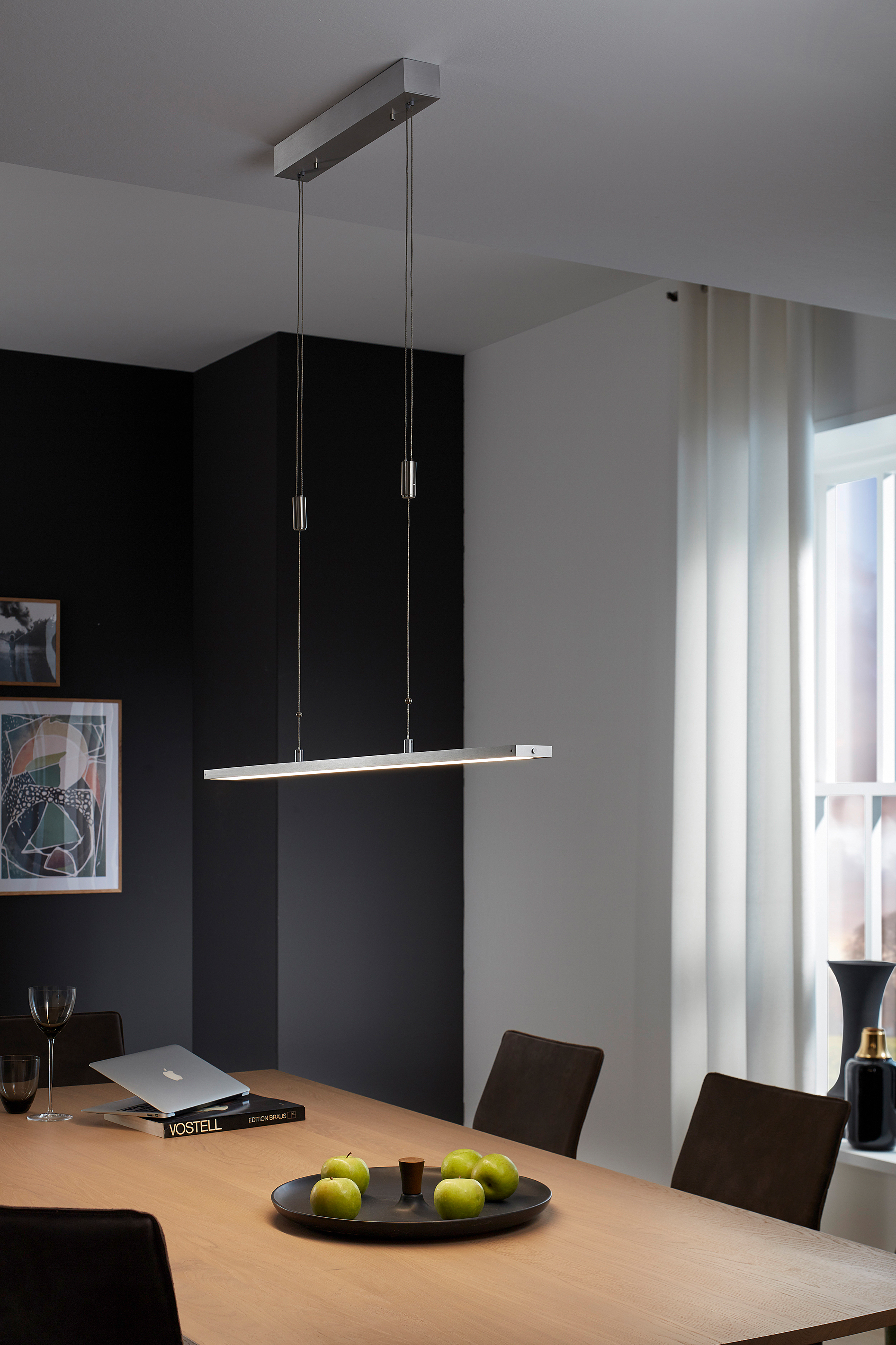 1-Flame LED Pendant Light Metz Iron