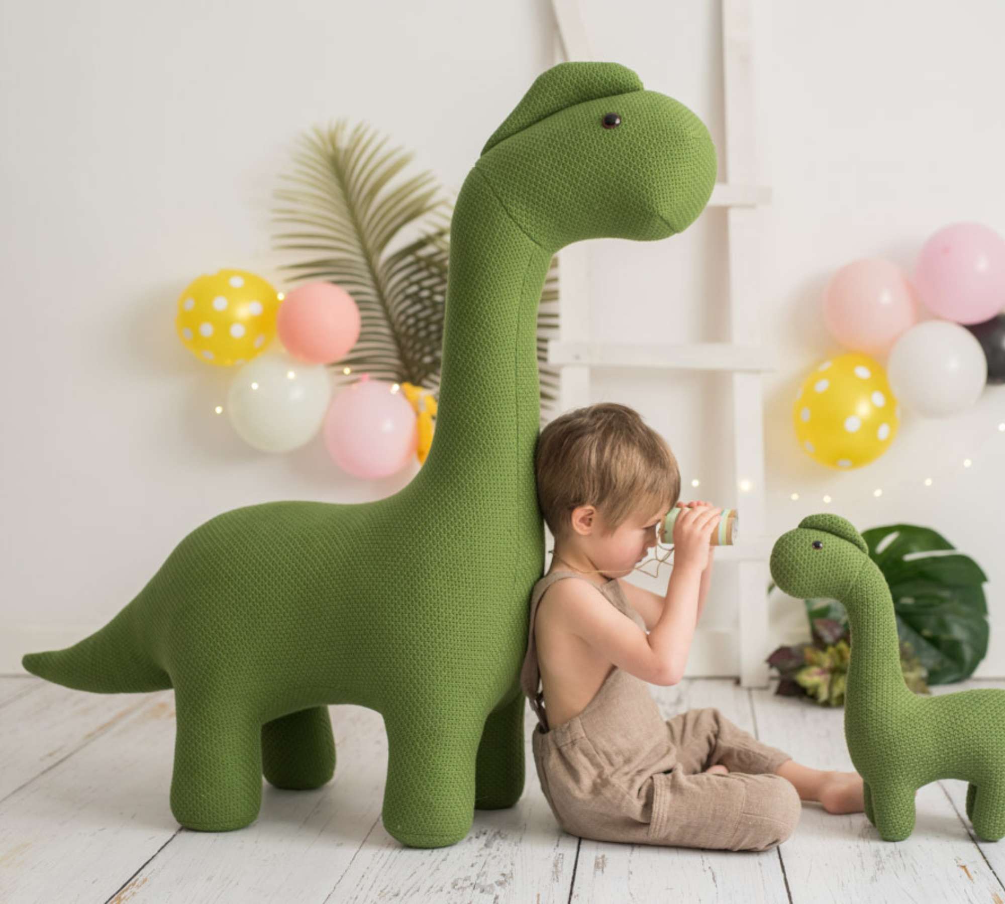 Dino Maxi plush toy Cotton Wood Green