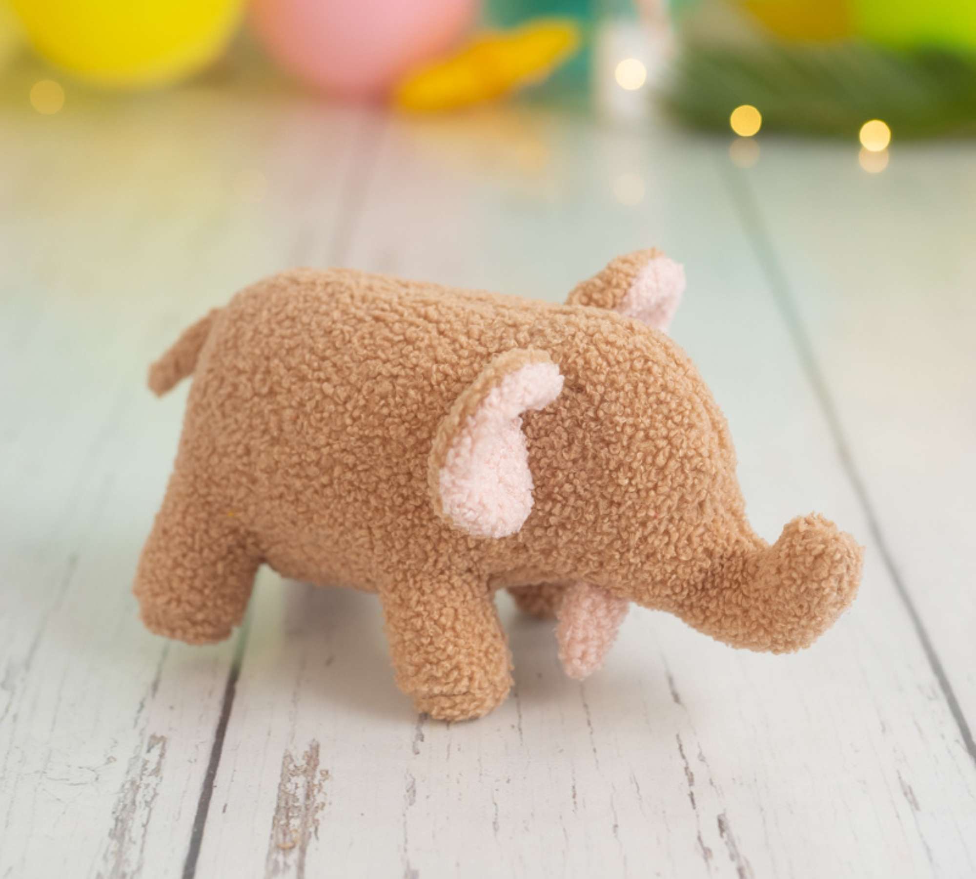 Baby Elefant Plüschtier Baumwolle Braun