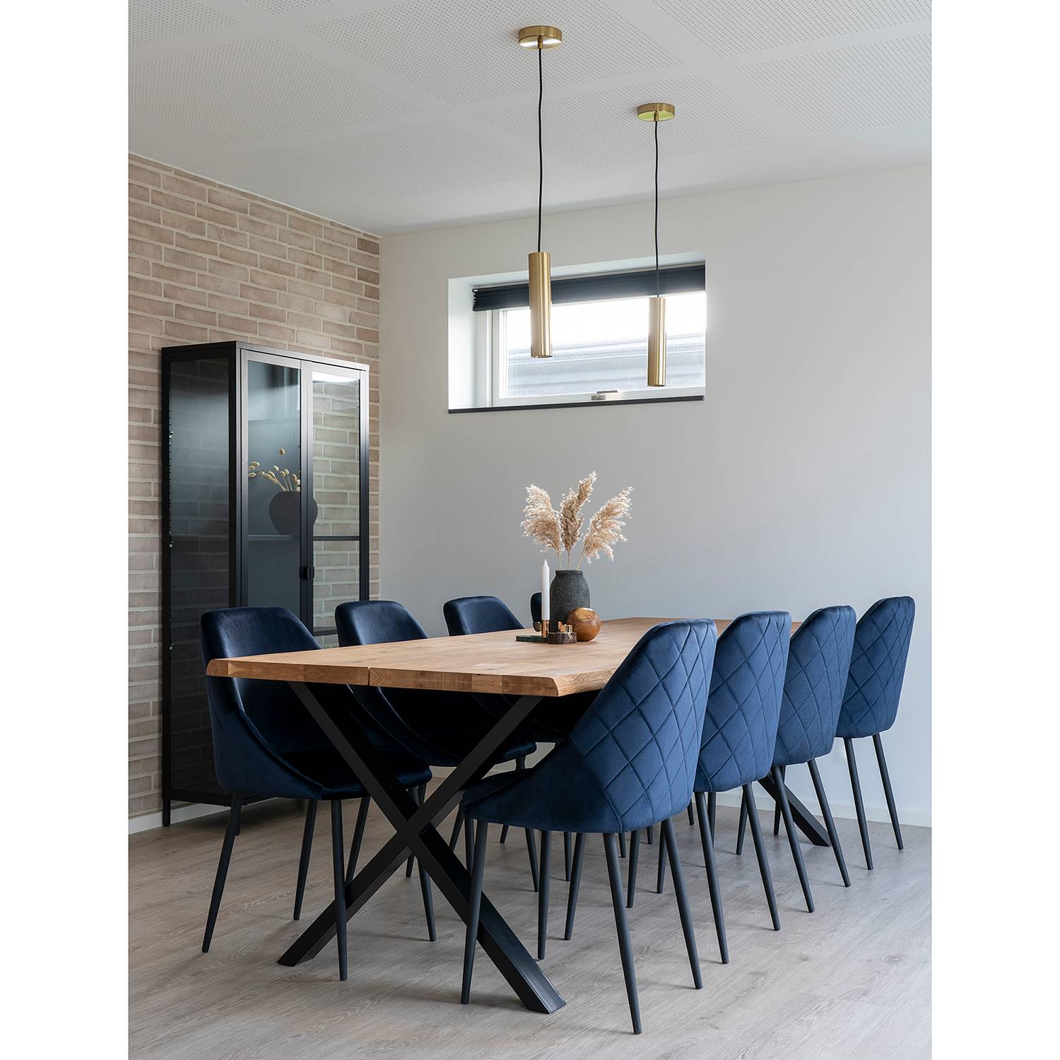 Pendant light Paris steel 1-light brass
