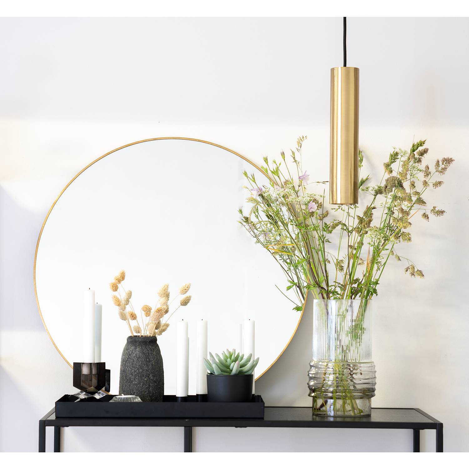 Pendant light Paris steel 1-light brass