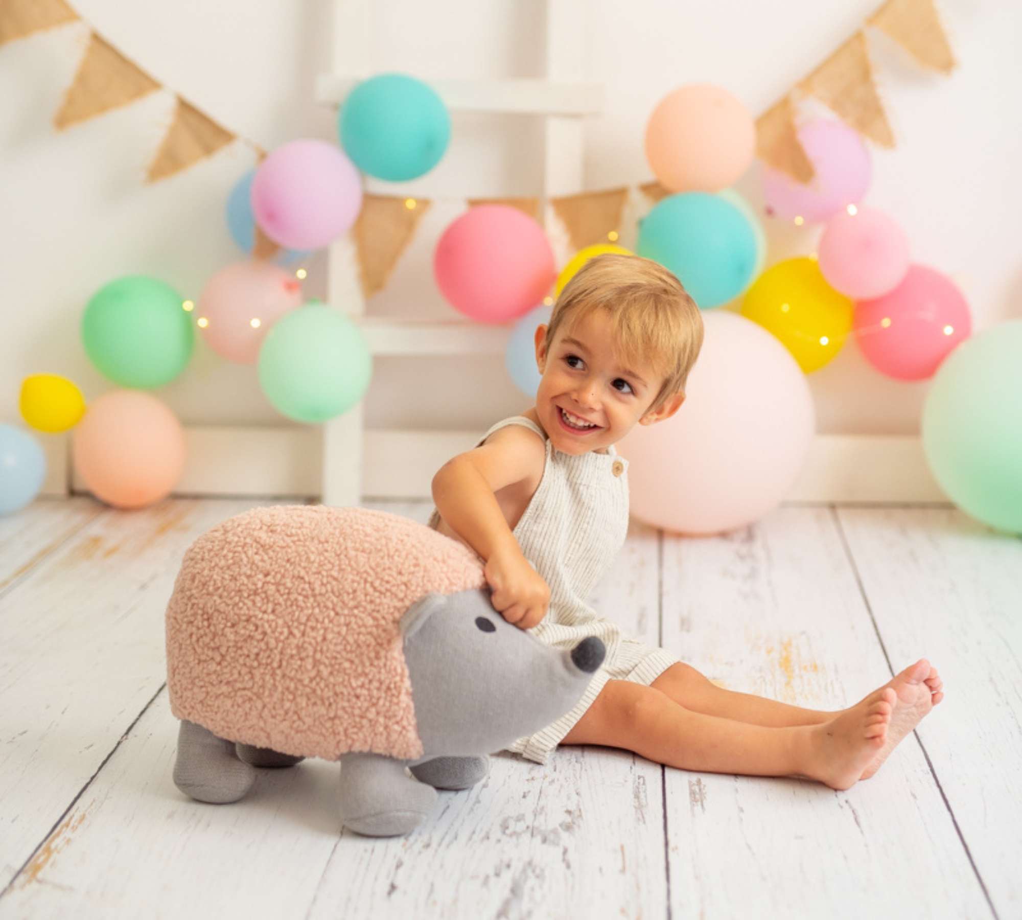 Hedgehog Mini Plush Toy Cotton Pink