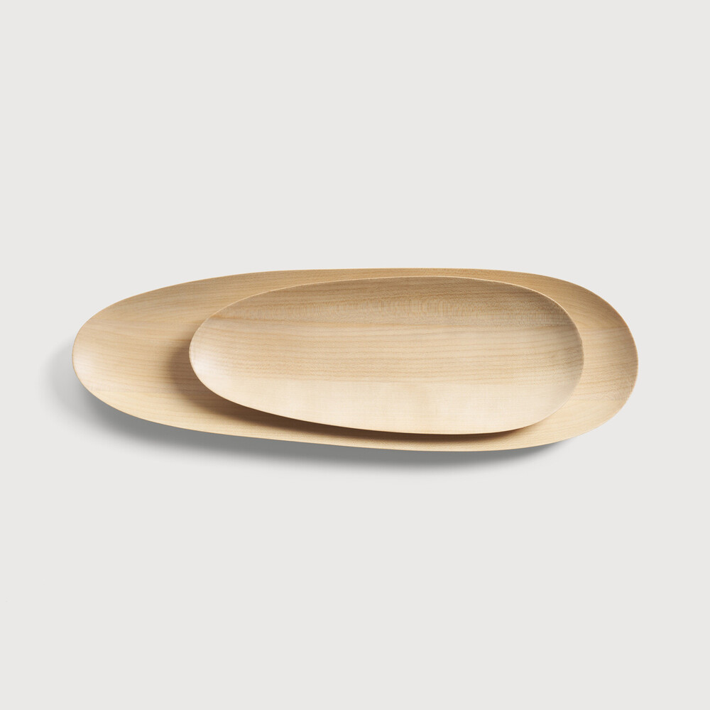 2x Thin Oval Board Ash wood