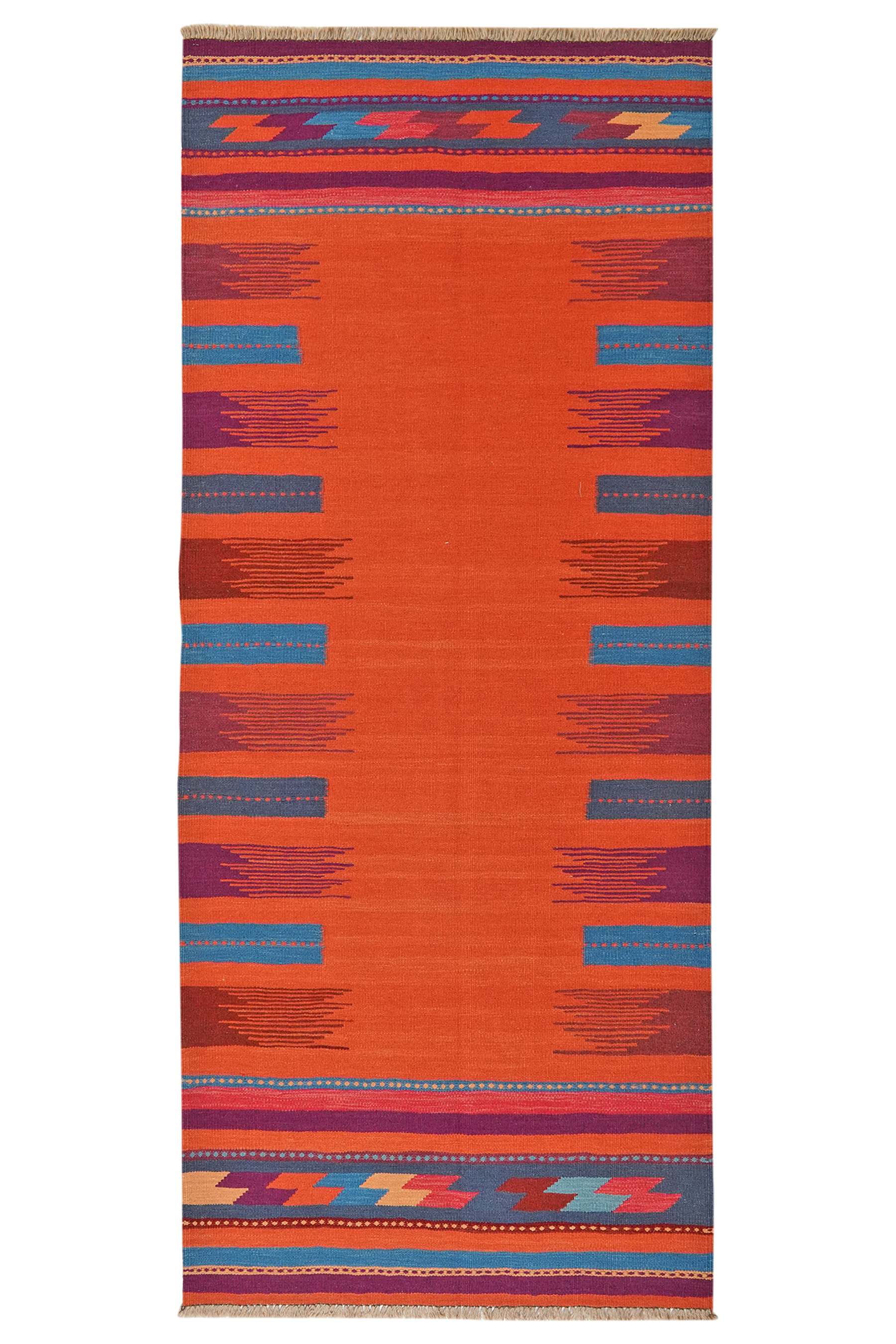 Tappeto Kilim Gashgai arancione