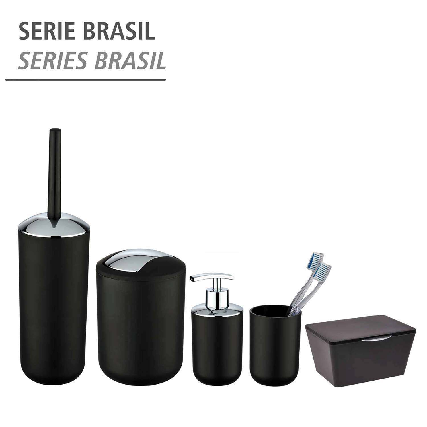 Cosmetic bucket Brazil TPE Capacity: 6.5 L Black