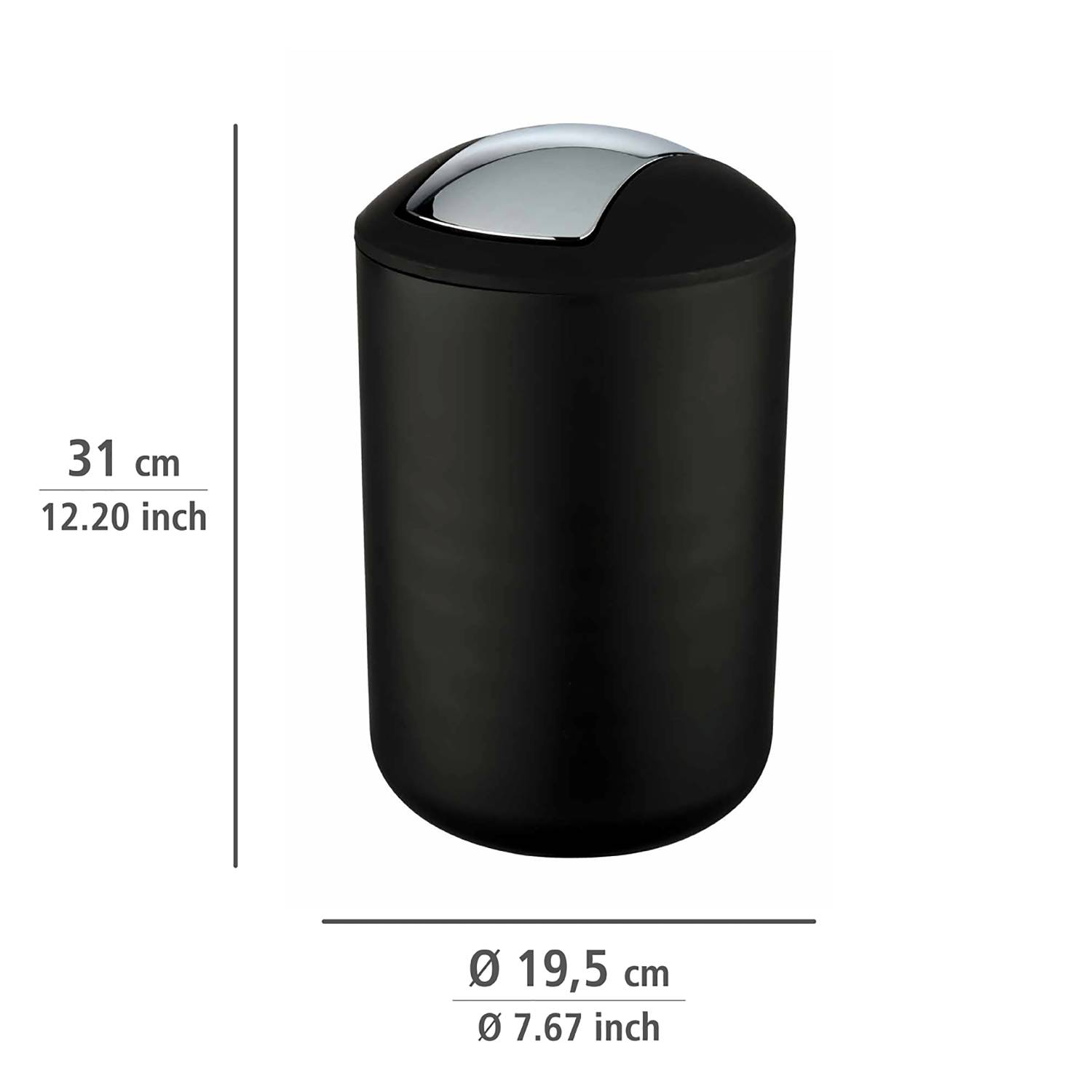 Cosmetic bucket Brazil TPE Capacity: 6.5 L Black