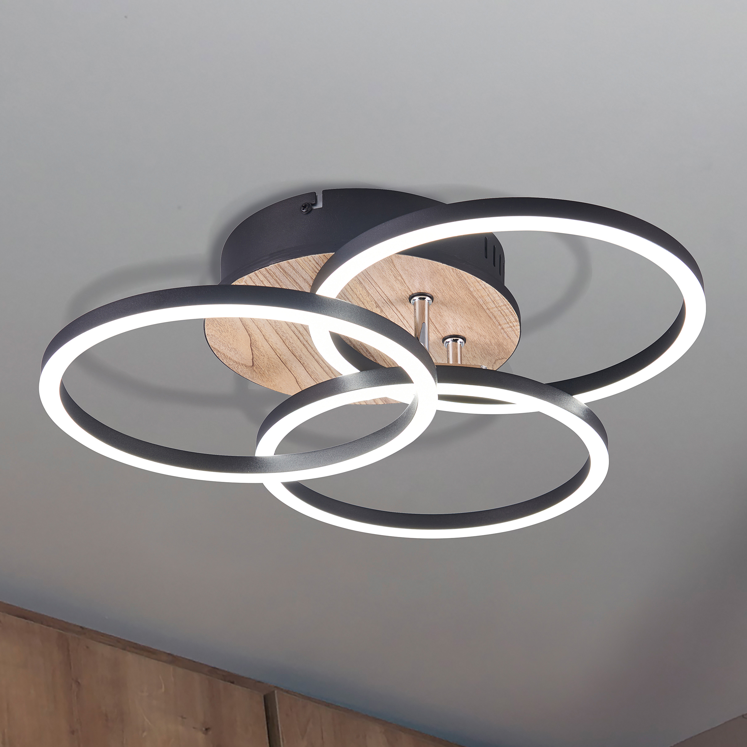Circle LED Ceiling Light Iron Single-flame