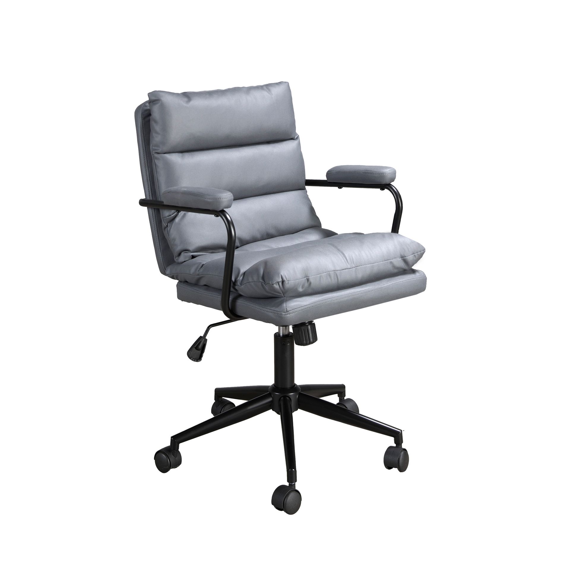 Drehbarer Bürostuhl Textil Grau