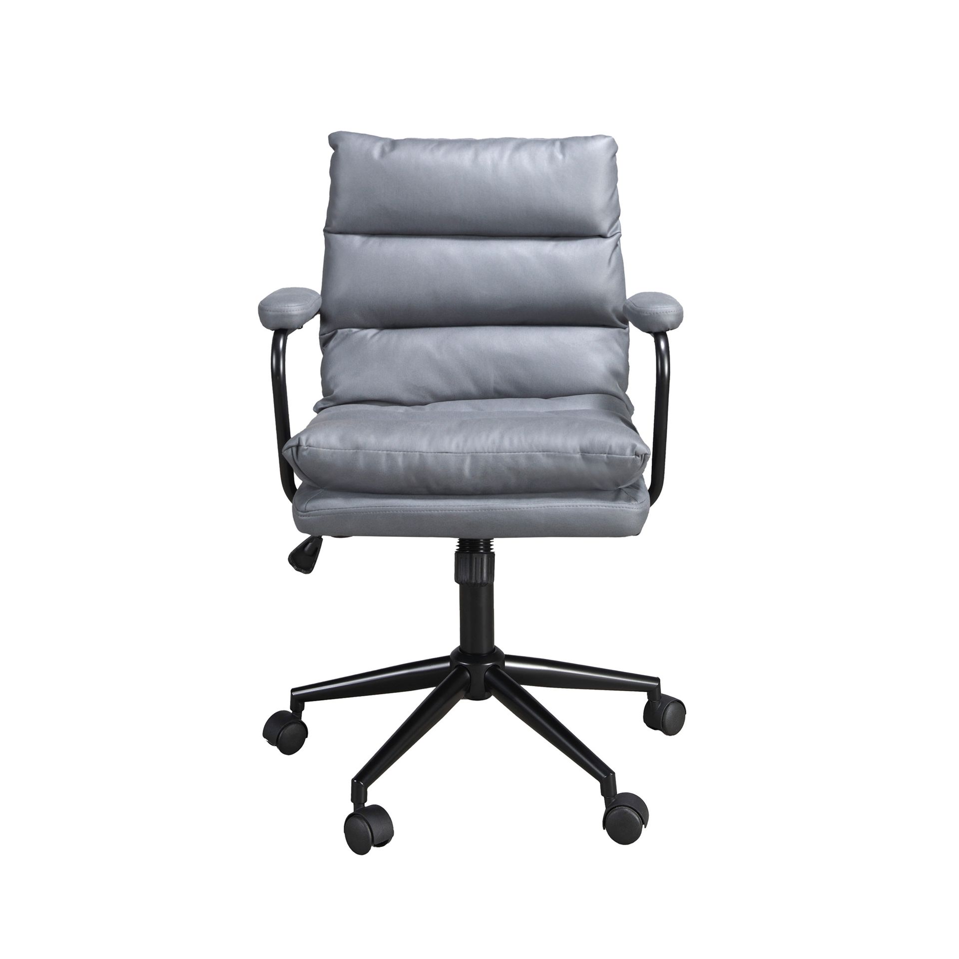 Swivel office chair textile grey