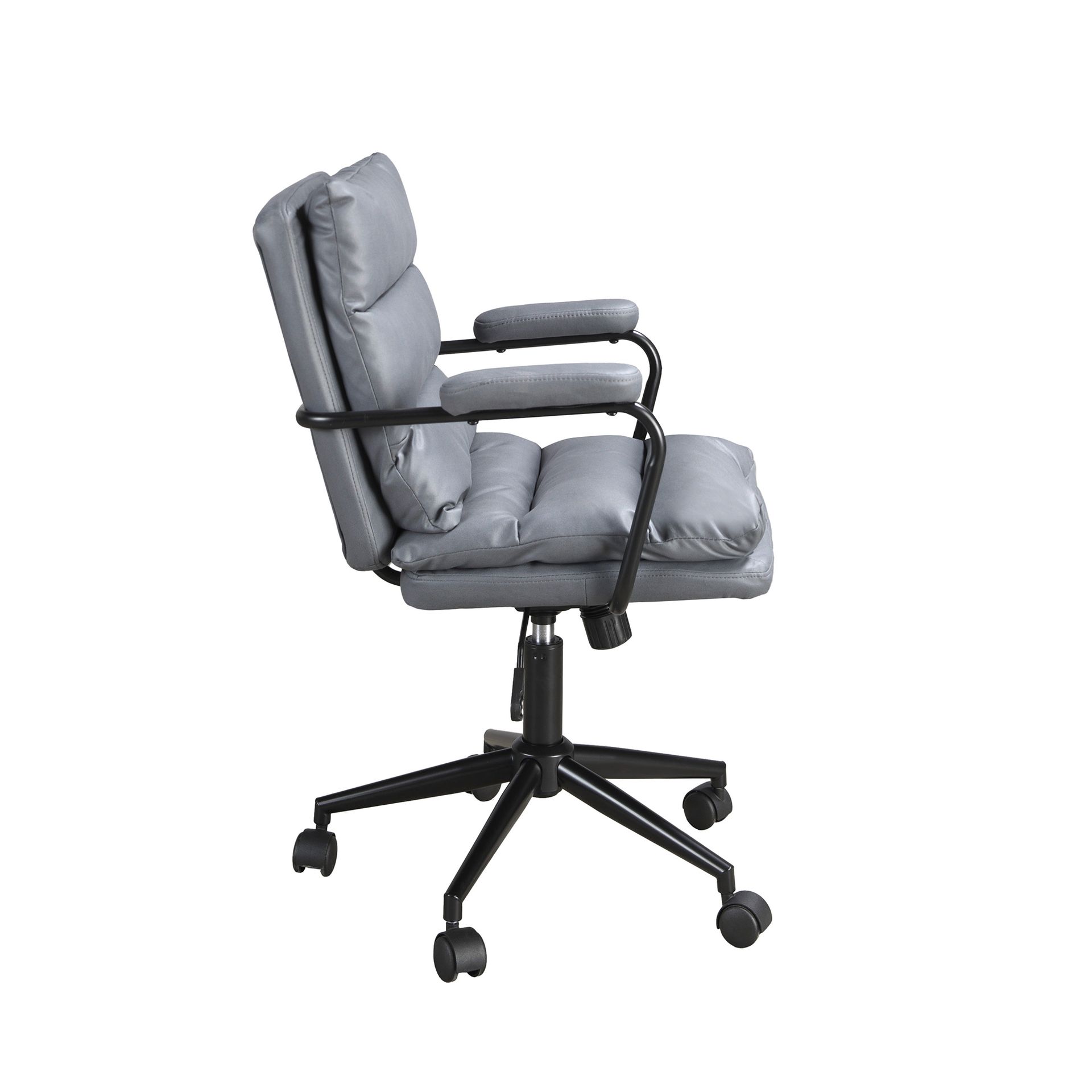 Swivel office chair textile grey