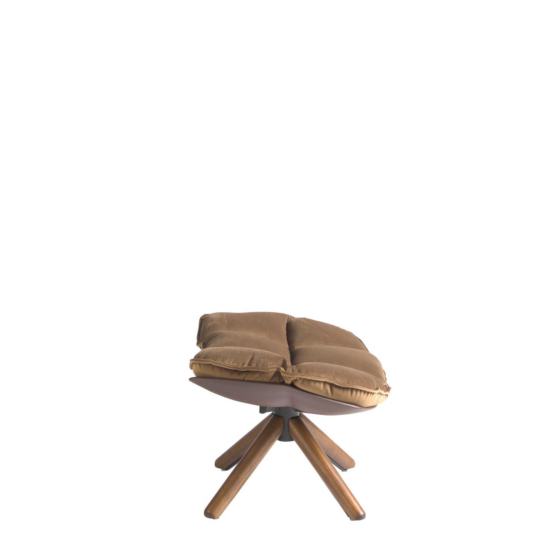 Fußhocker Samt Braun