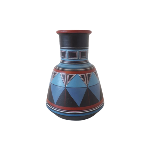 Vintage Vase Keramik Mehrfarbig