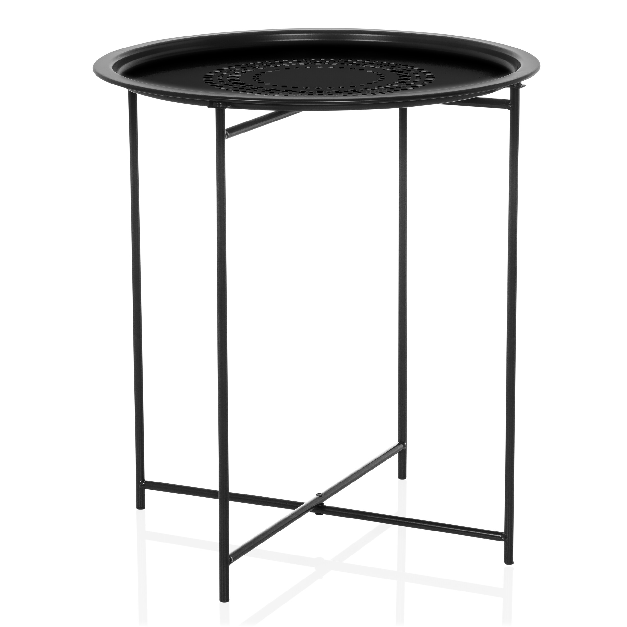 Side table / Coffee table / Sofa table ALLRUND Metal black hjh Living