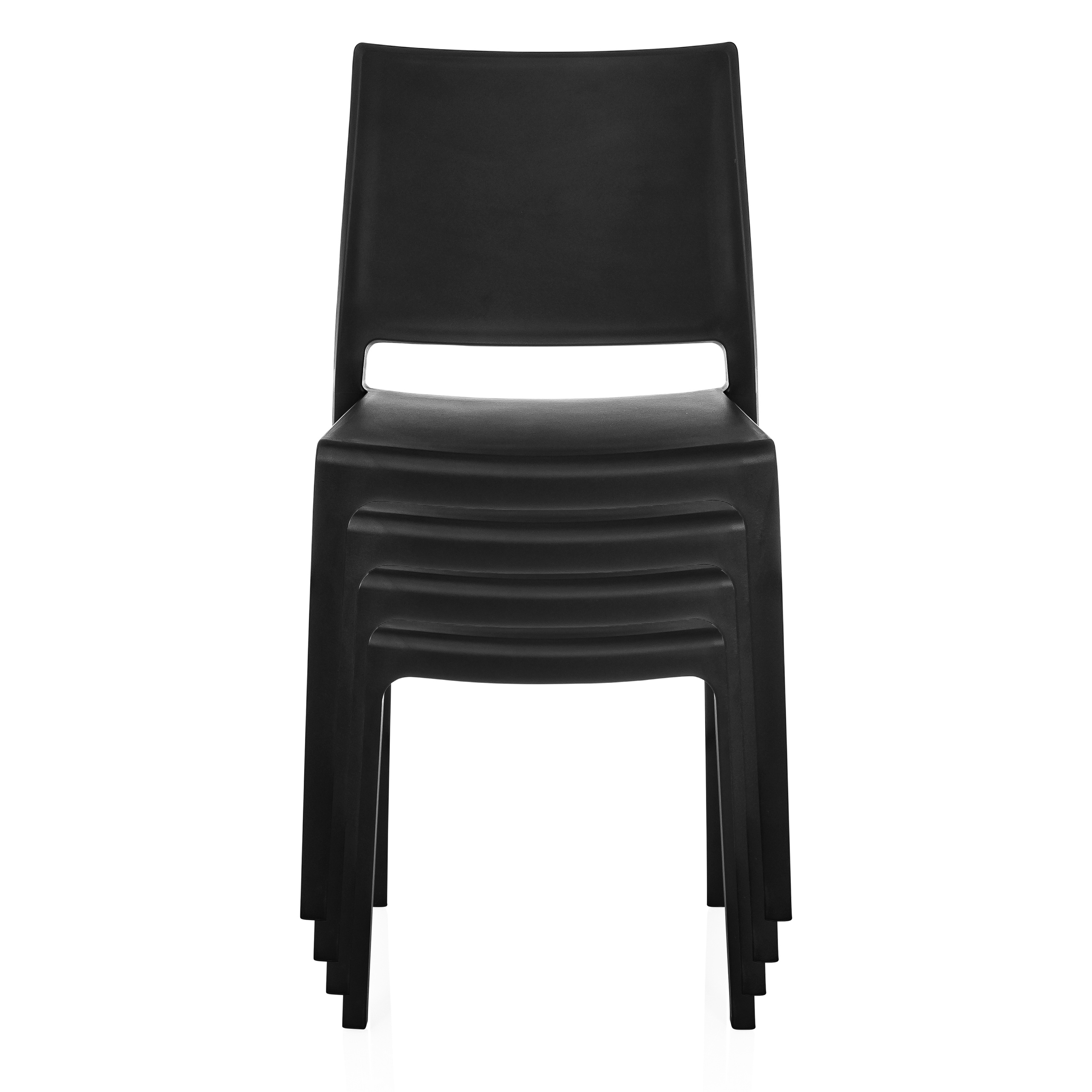 T37 V Dining chair Plastic Black
