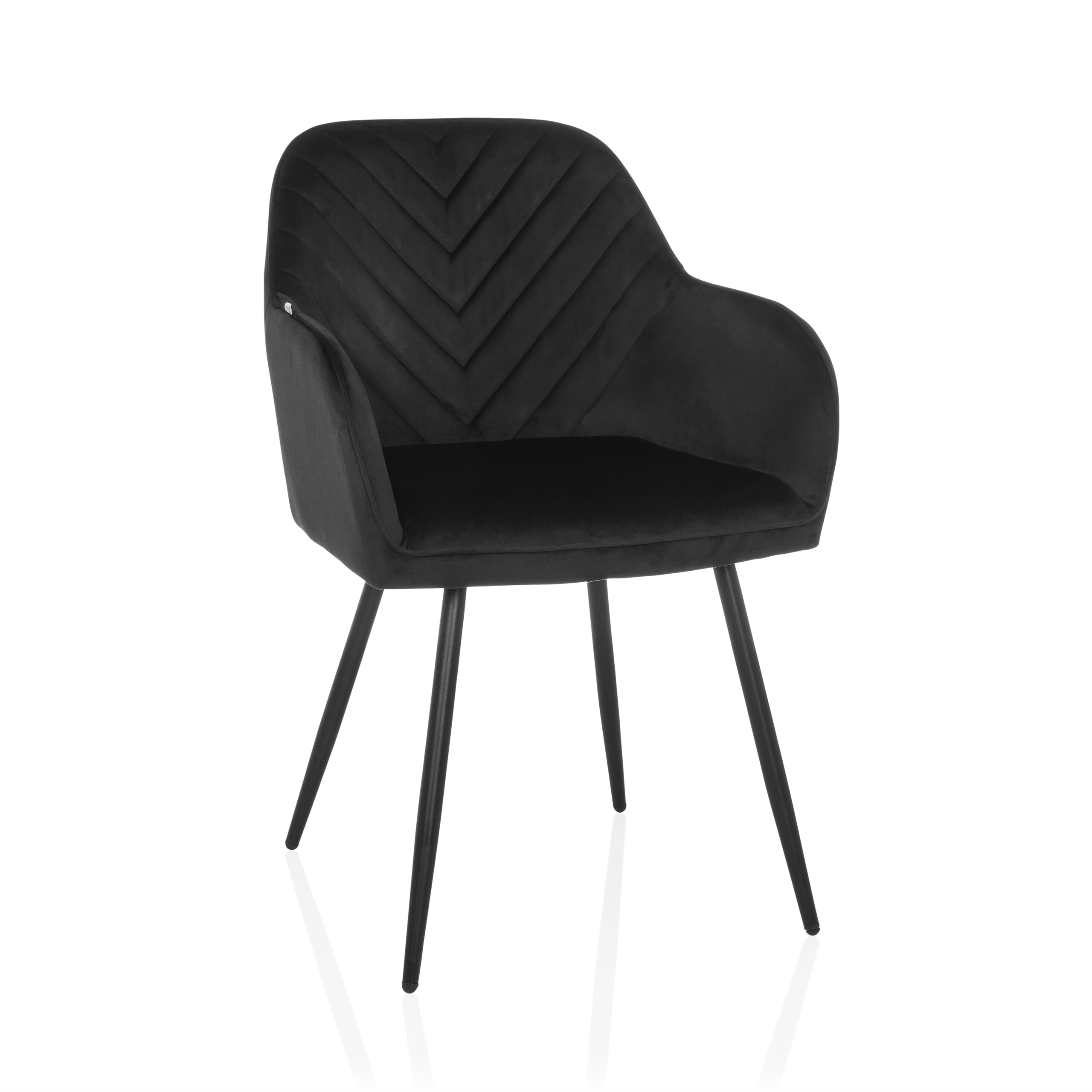 CHARVELLE Esszimmerstuhl Stoff Schwarz