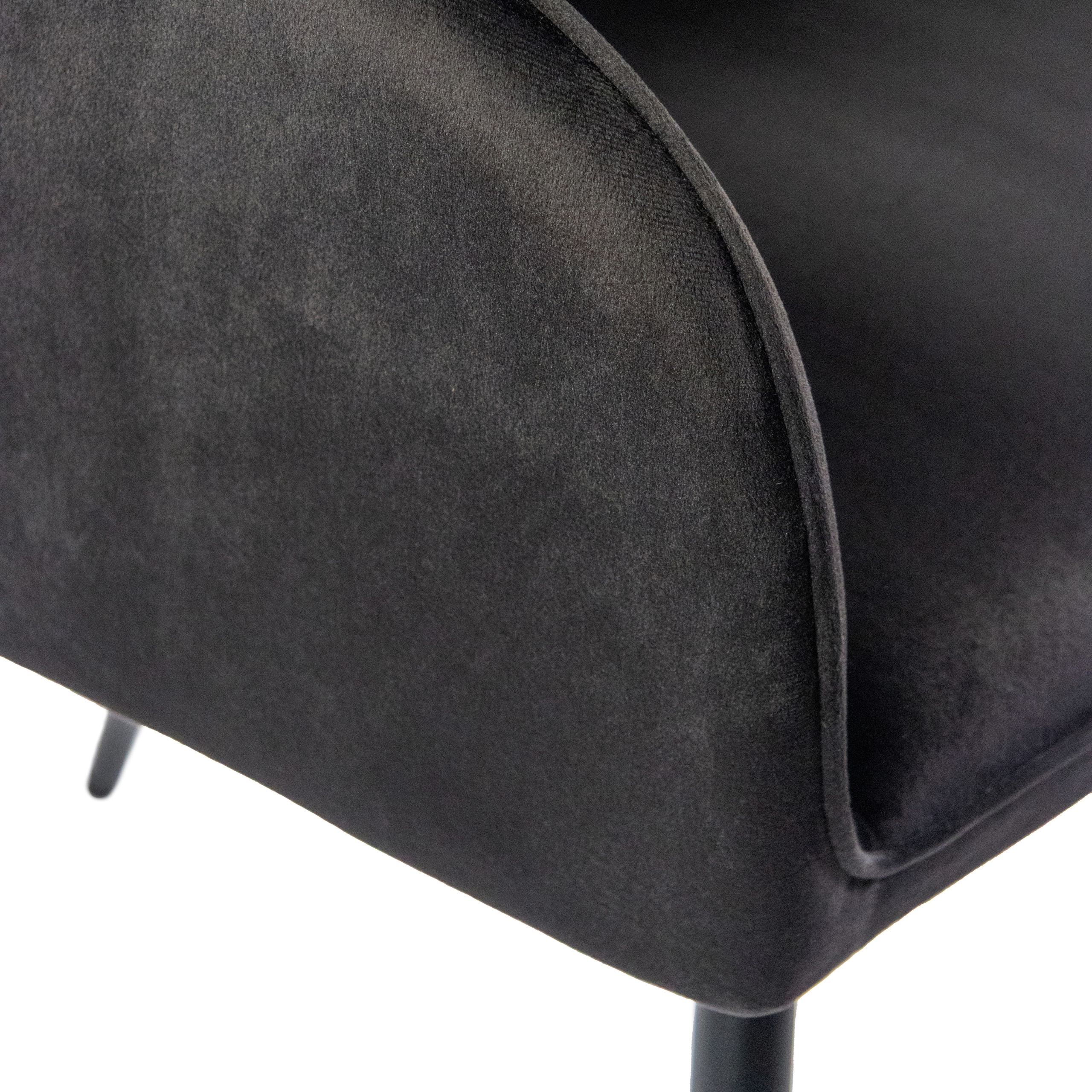 CHARVELLE Dining Chair Fabric Black