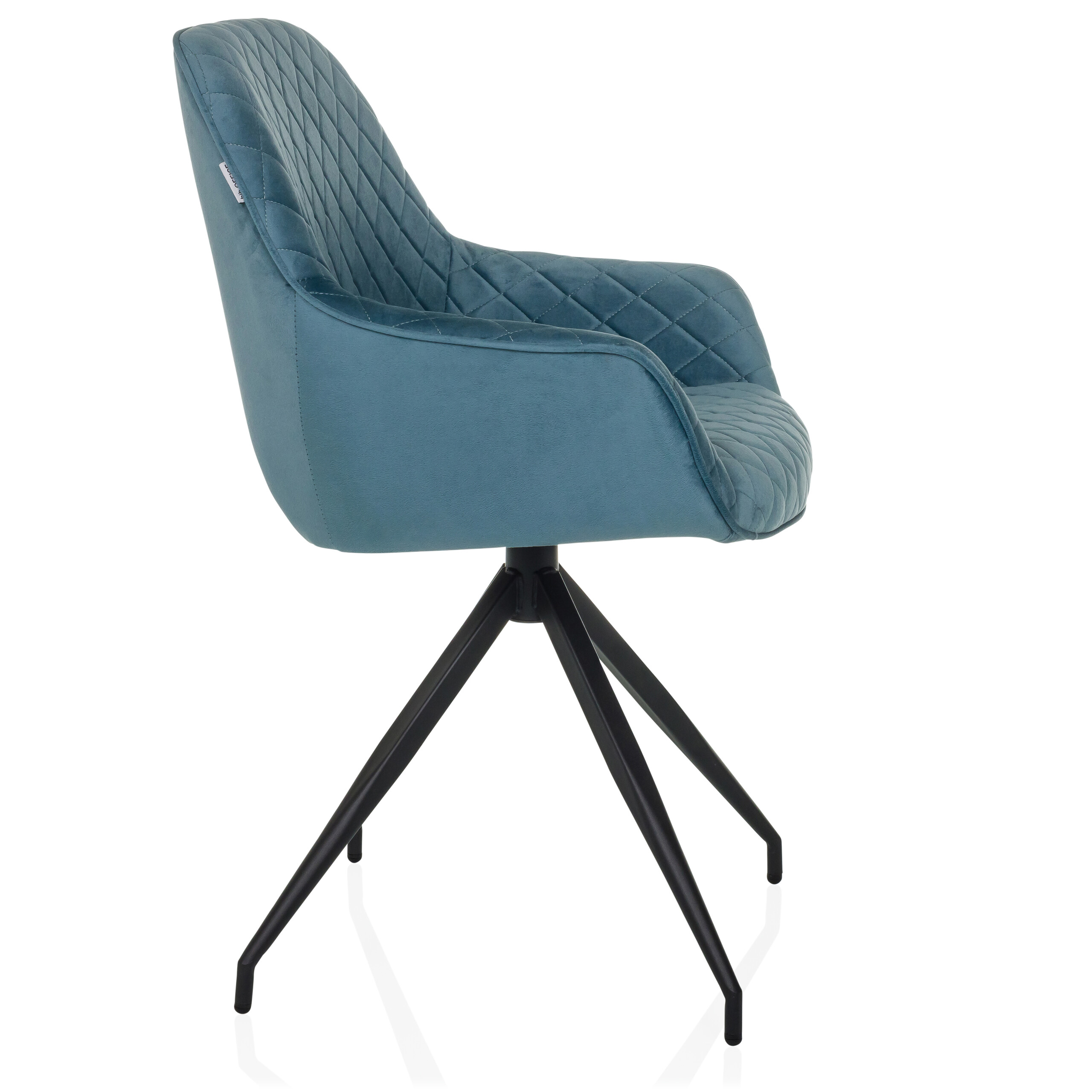 ELVERUM Dining chair Velvet Blue