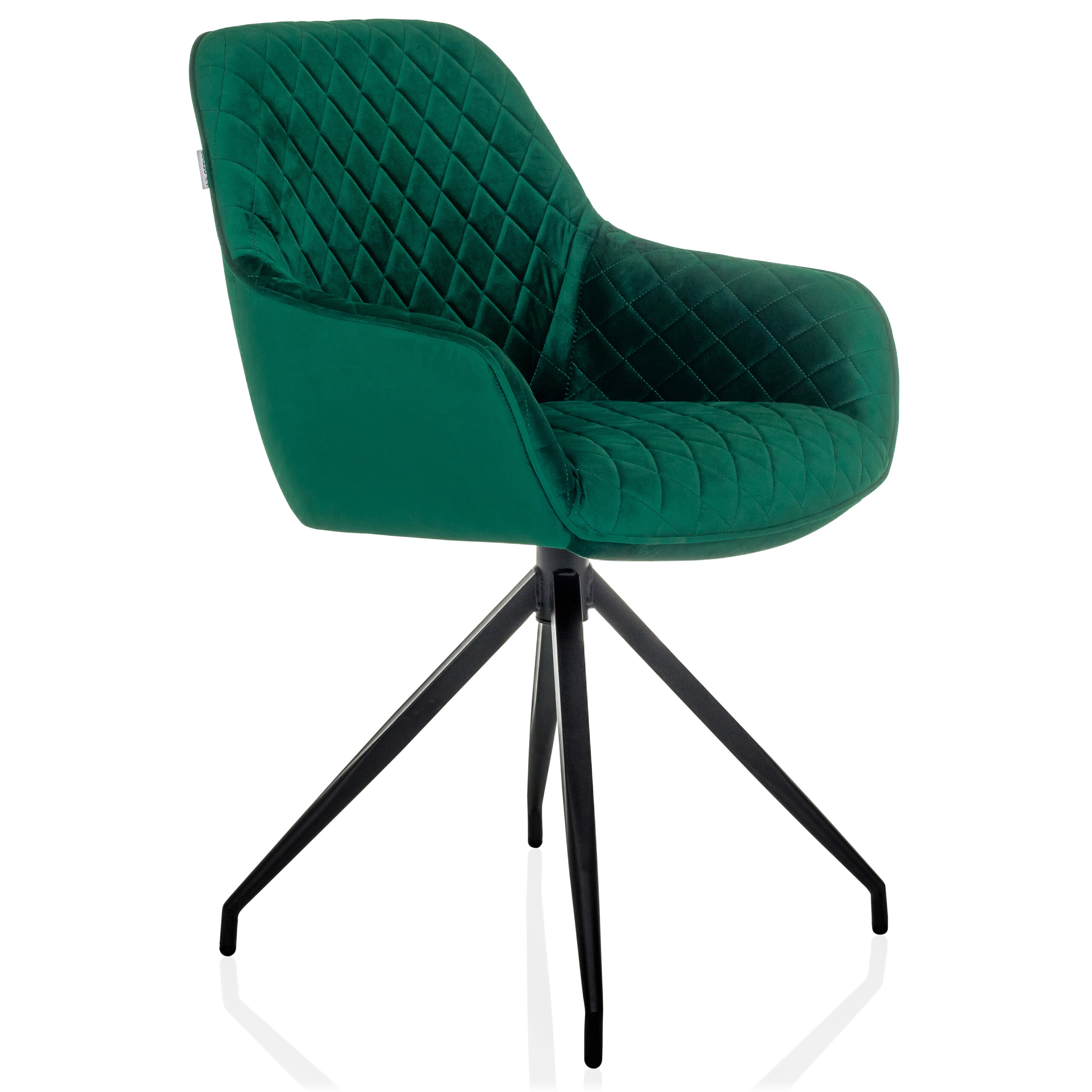 ELVERUM Dining chair Velvet Green