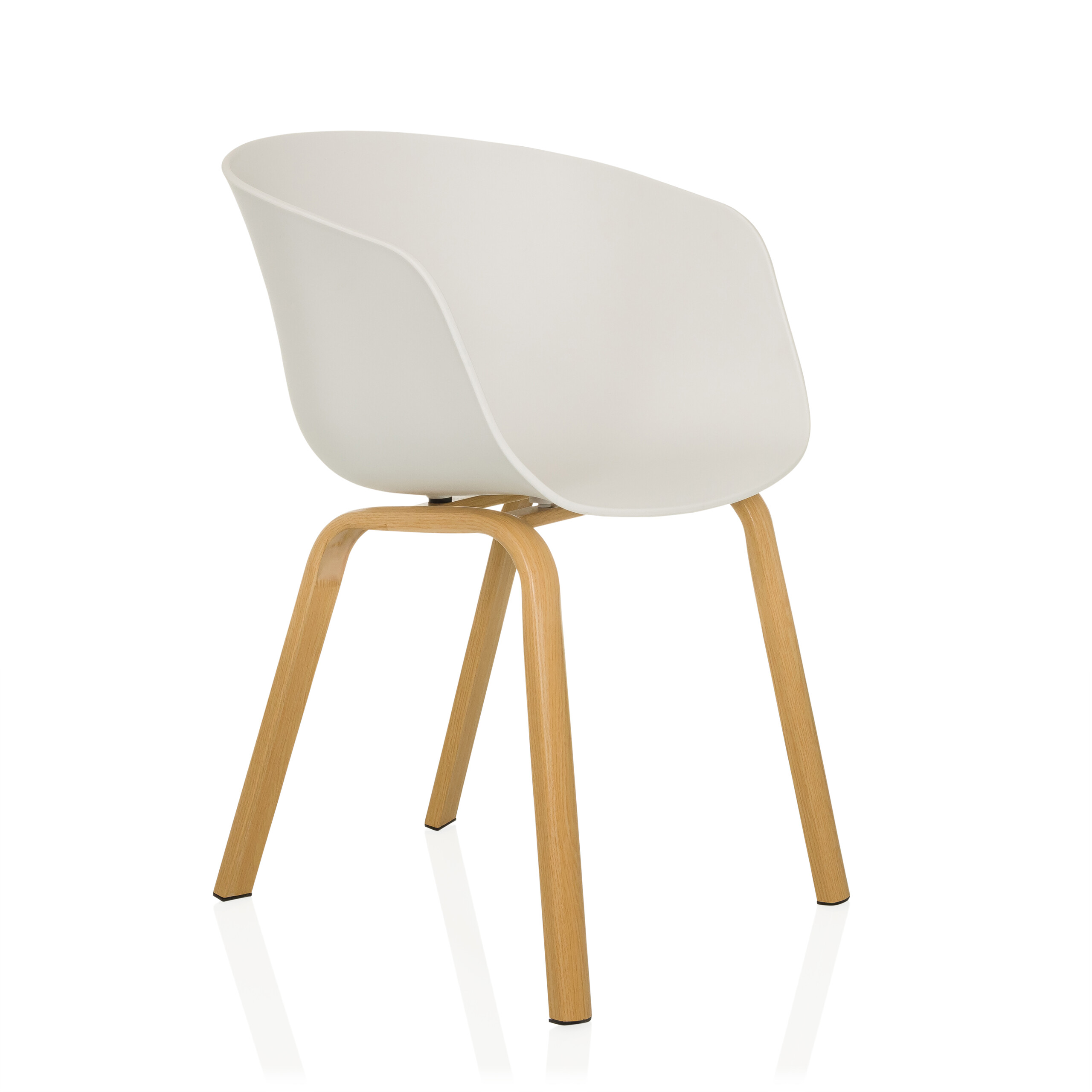 Dining chair / Shell chair OSLO W plastic white hjh Wohnen