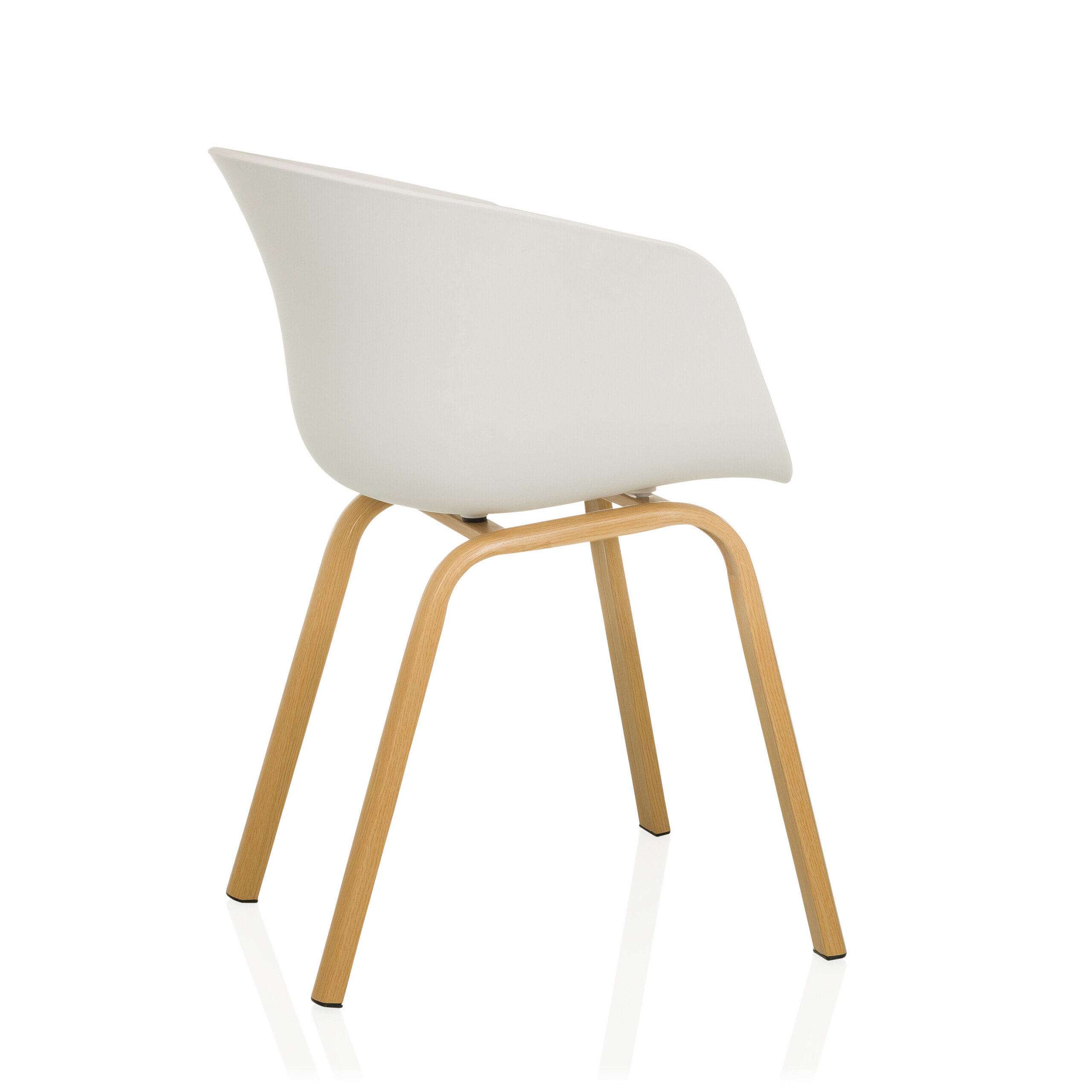 Dining chair / Shell chair OSLO W plastic white hjh Wohnen