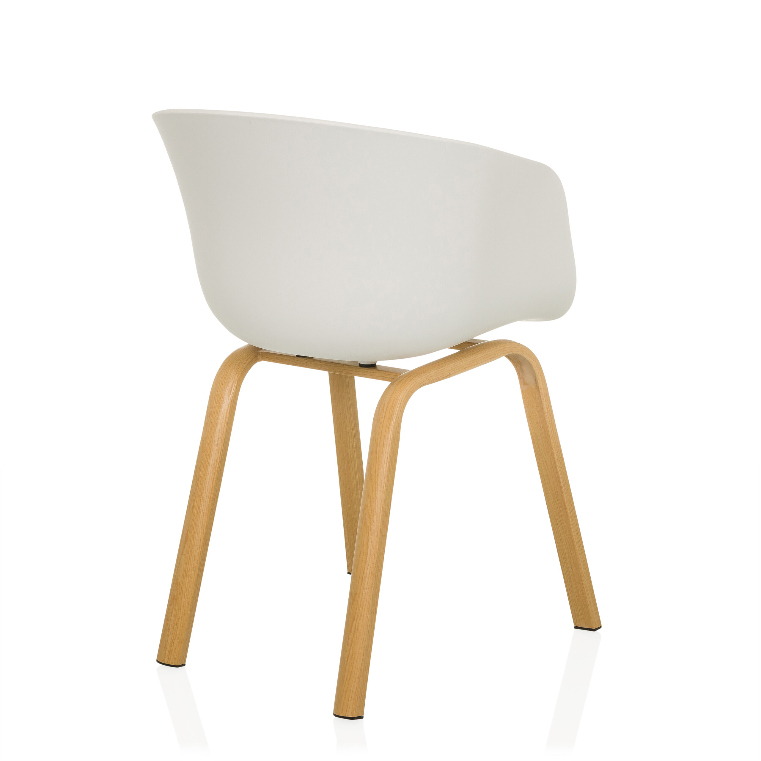 Dining chair / Shell chair OSLO W plastic white hjh Wohnen