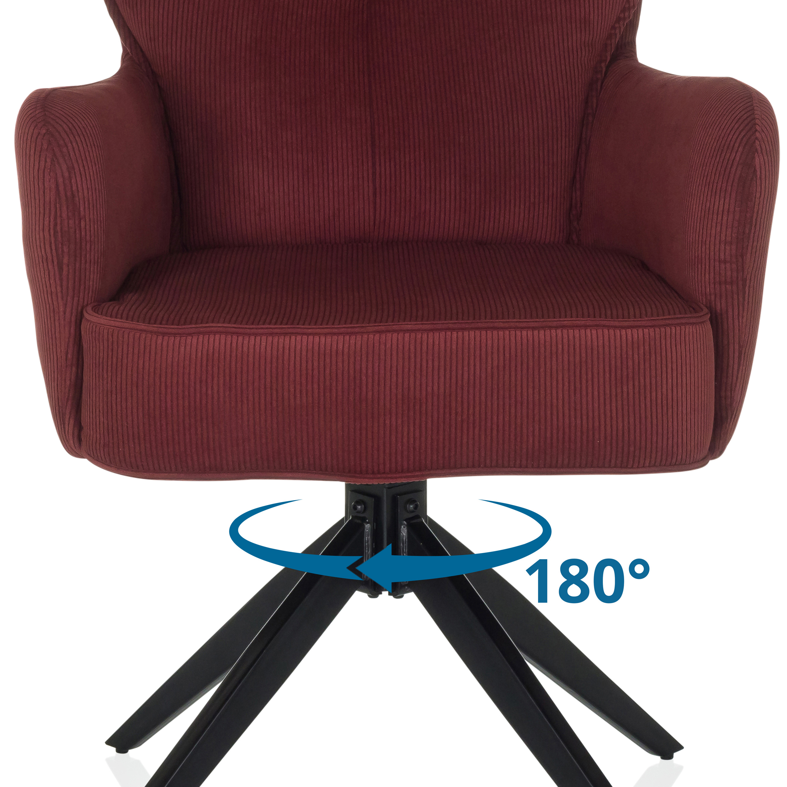 TARUGO Swivel chair fabric Red