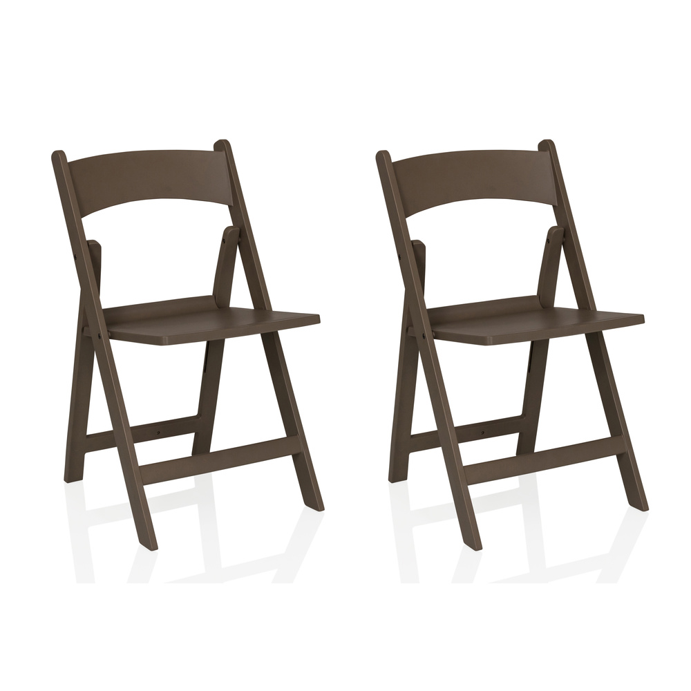 2x Travano Gartenstuhl Kunststoff Braun
