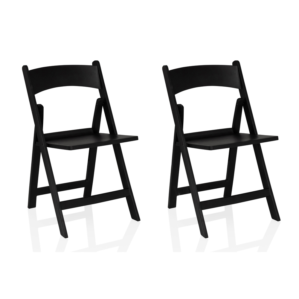 2x Travano Gartenstuhl Kunststoff Schwarz