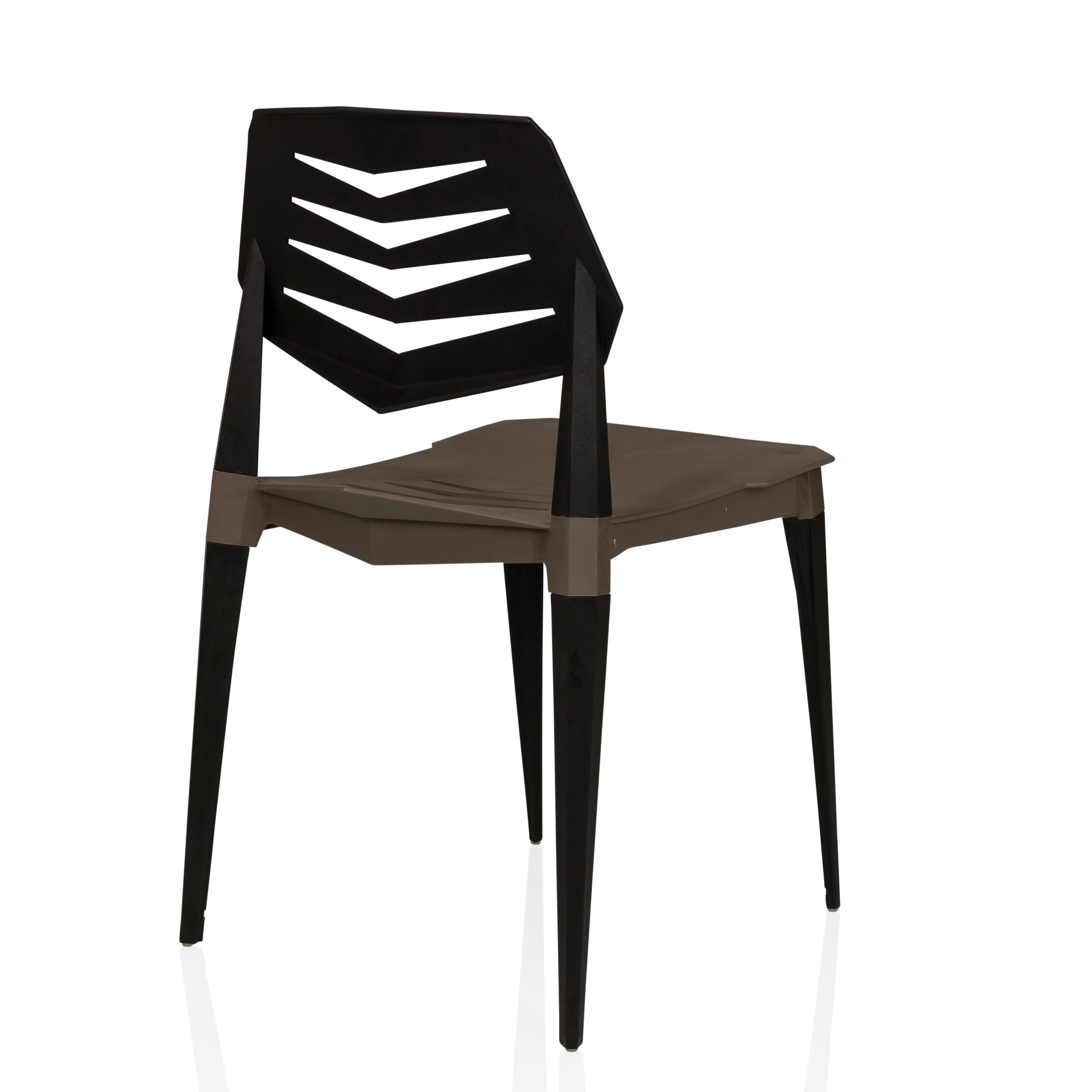 Flecharo Esszimmerstuhl Kunststoff Schwarz Braun