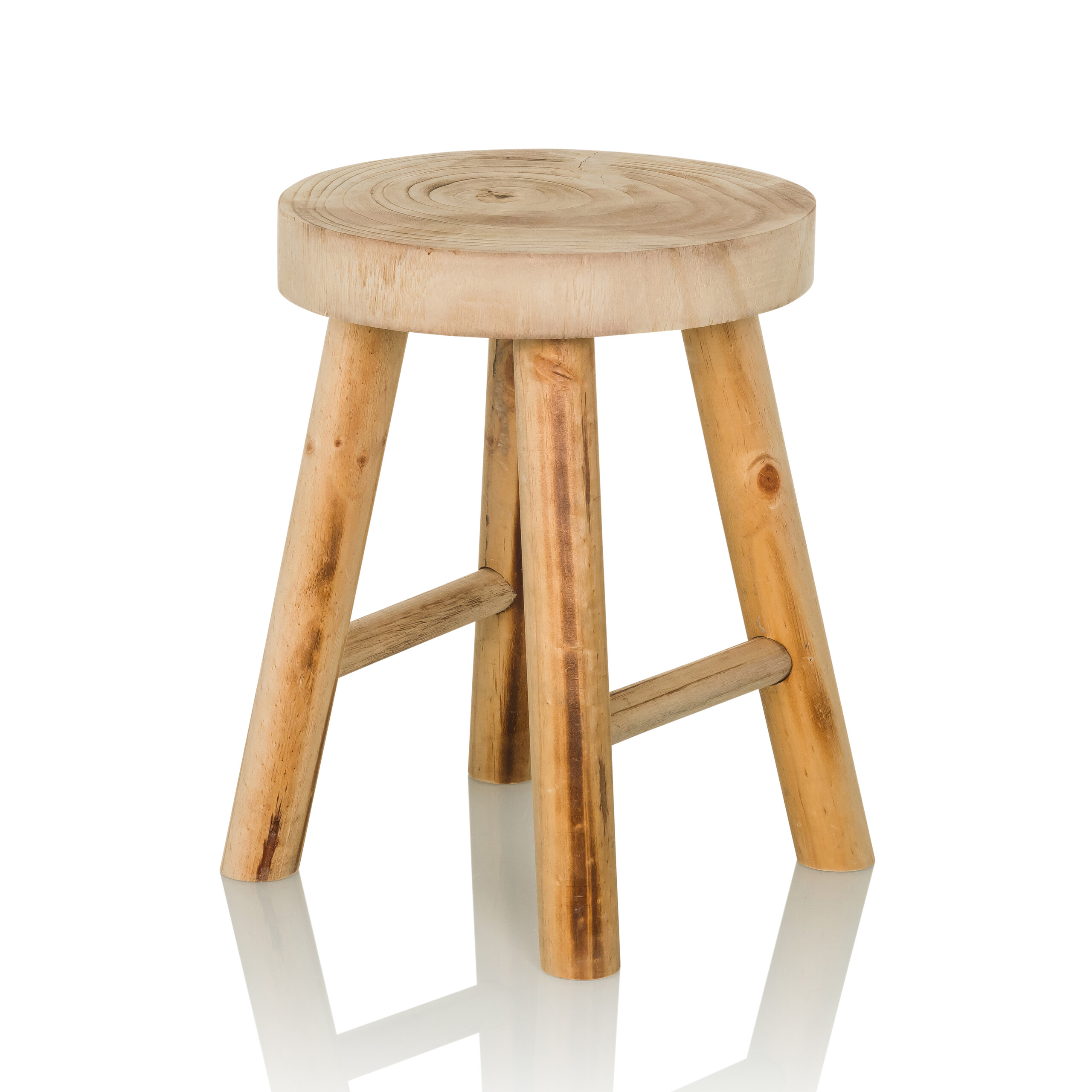 Holzhocker / Sitzhocker RUSTIKO W Paulownia-Holz hjh Wohnen

(Translation: Wooden stool / Seat stool RUSTIKO W Paulownia wood hjh Living)