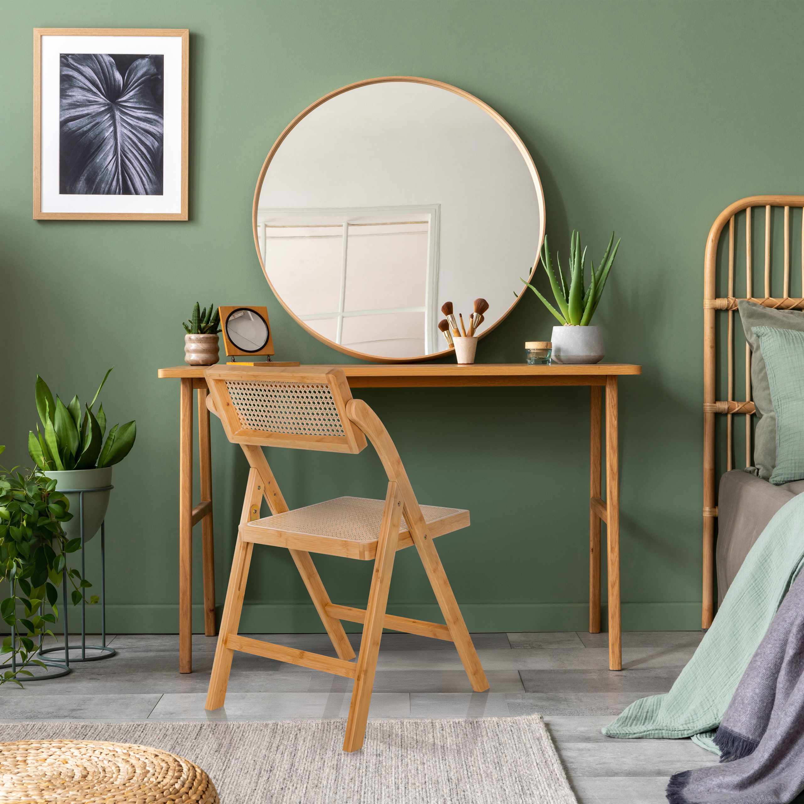 TUDELA BAMBOO Folding chair Rattan