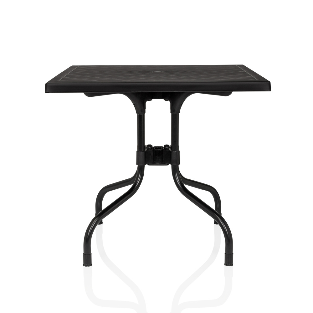 Travano T1 Gartentisch Kunststoff Schwarz