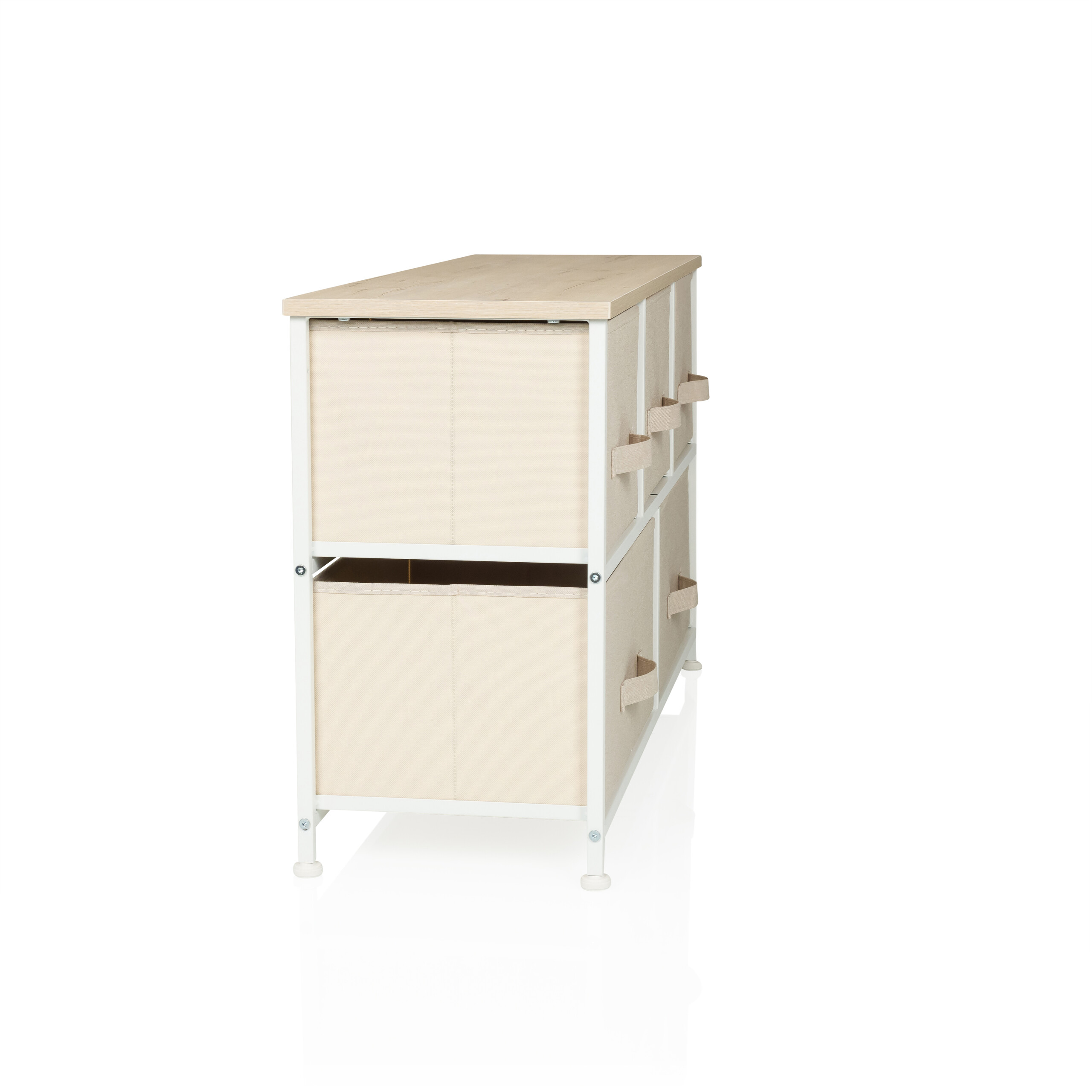FOLDAR Kommode mit 5 Fächern Beige
