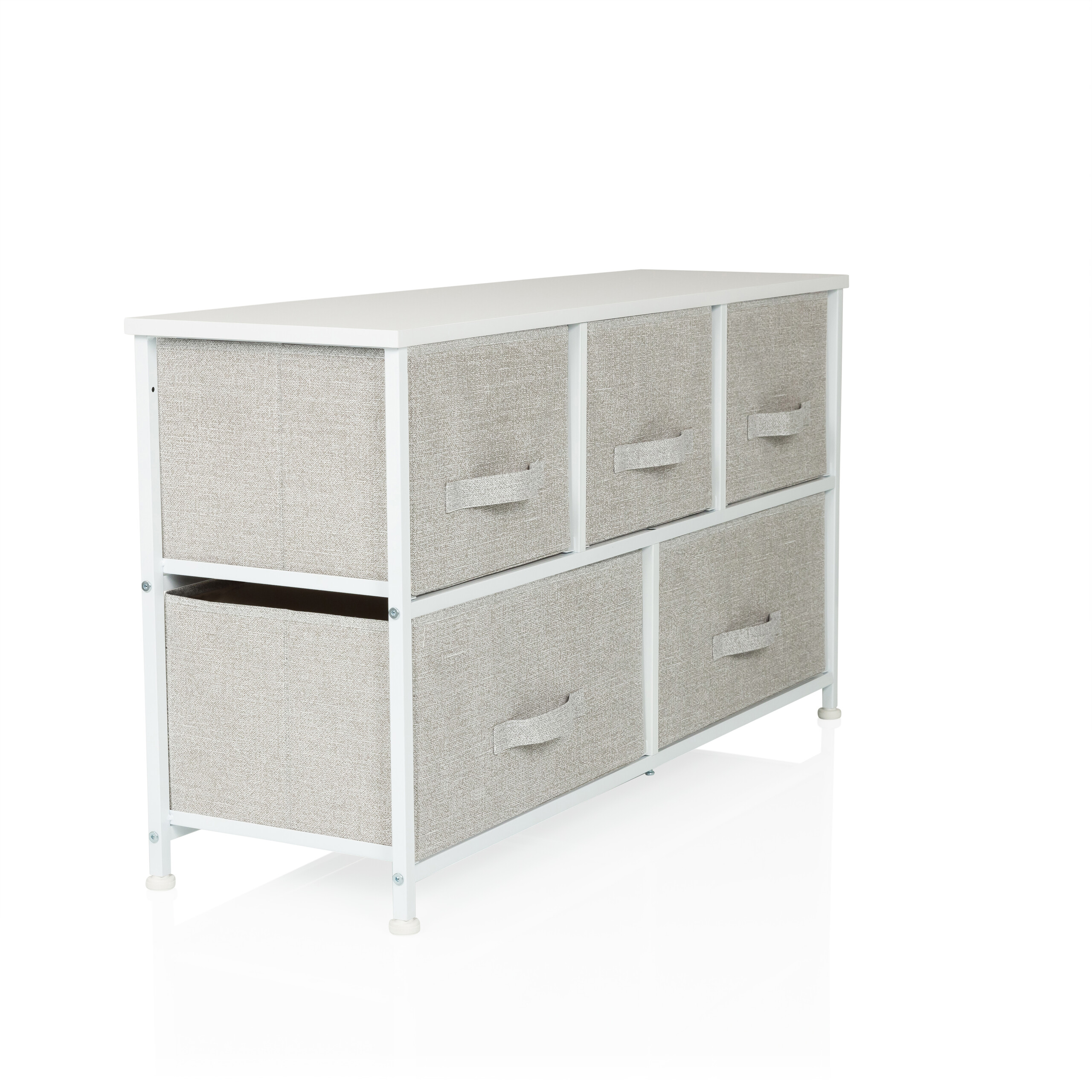 FOLDAR chest of drawers with 5 drawers Grey