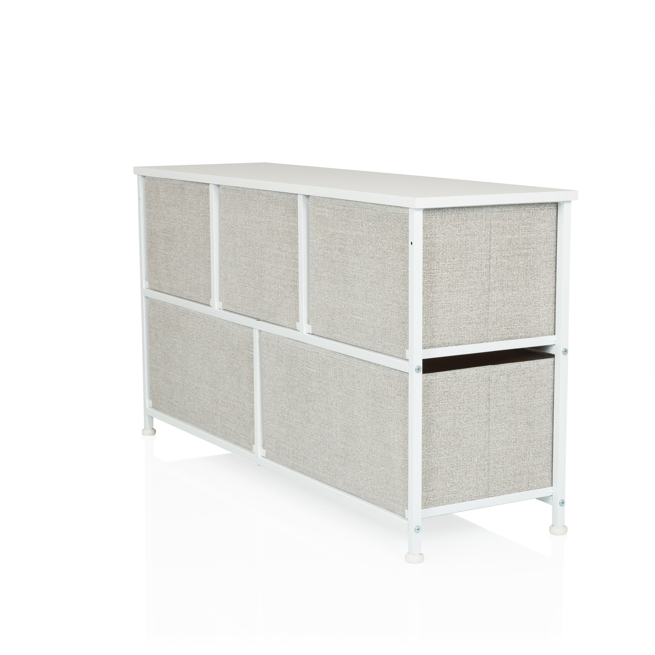 FOLDAR chest of drawers with 5 drawers Grey