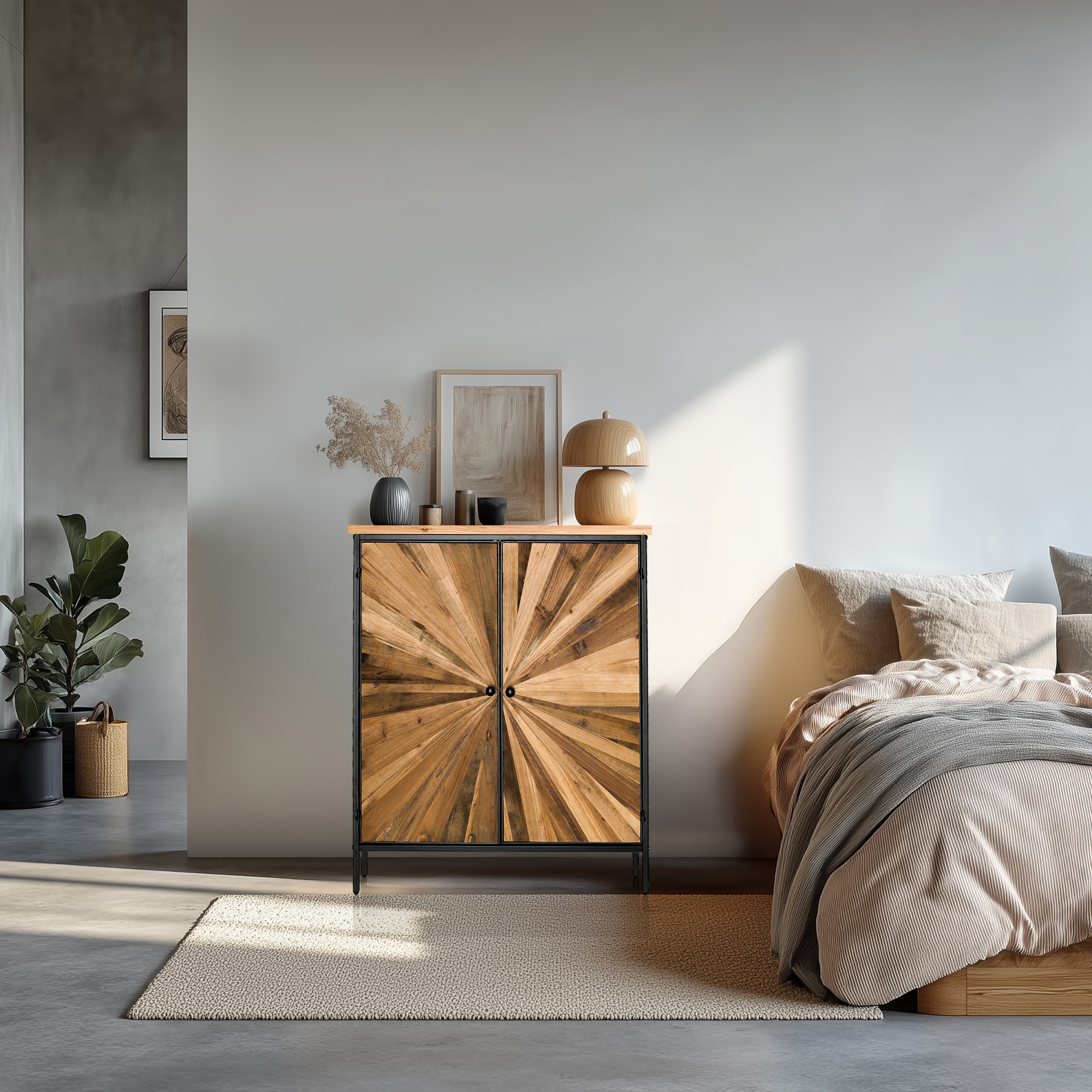 SANTJAGO BLACK SUN Chest of drawers Fir wood