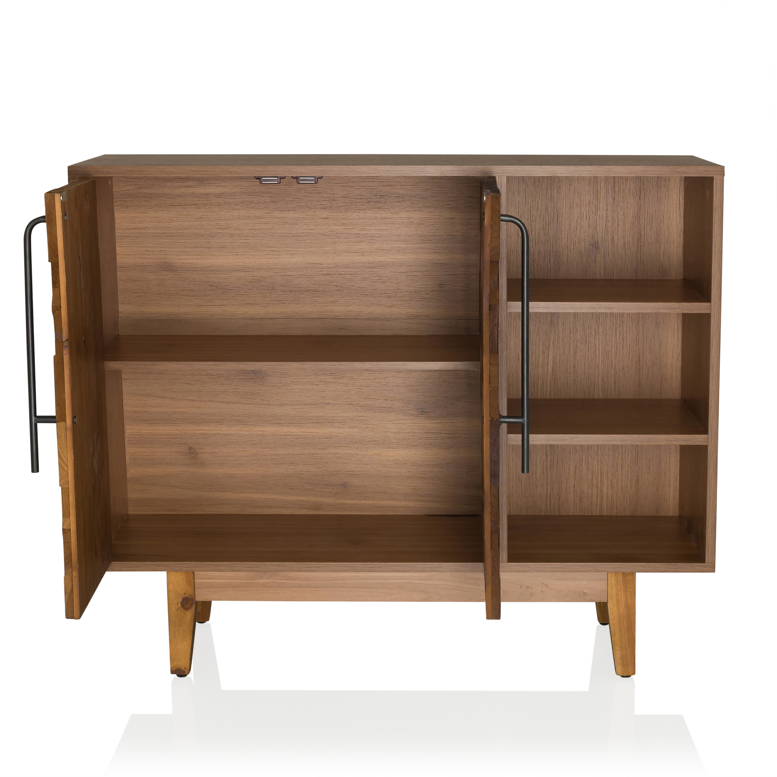 Chest of drawers SANTJAGO WOOD L 95x32x79.5 cm 2 doors 3 compartments Solid fir hjh LIVING