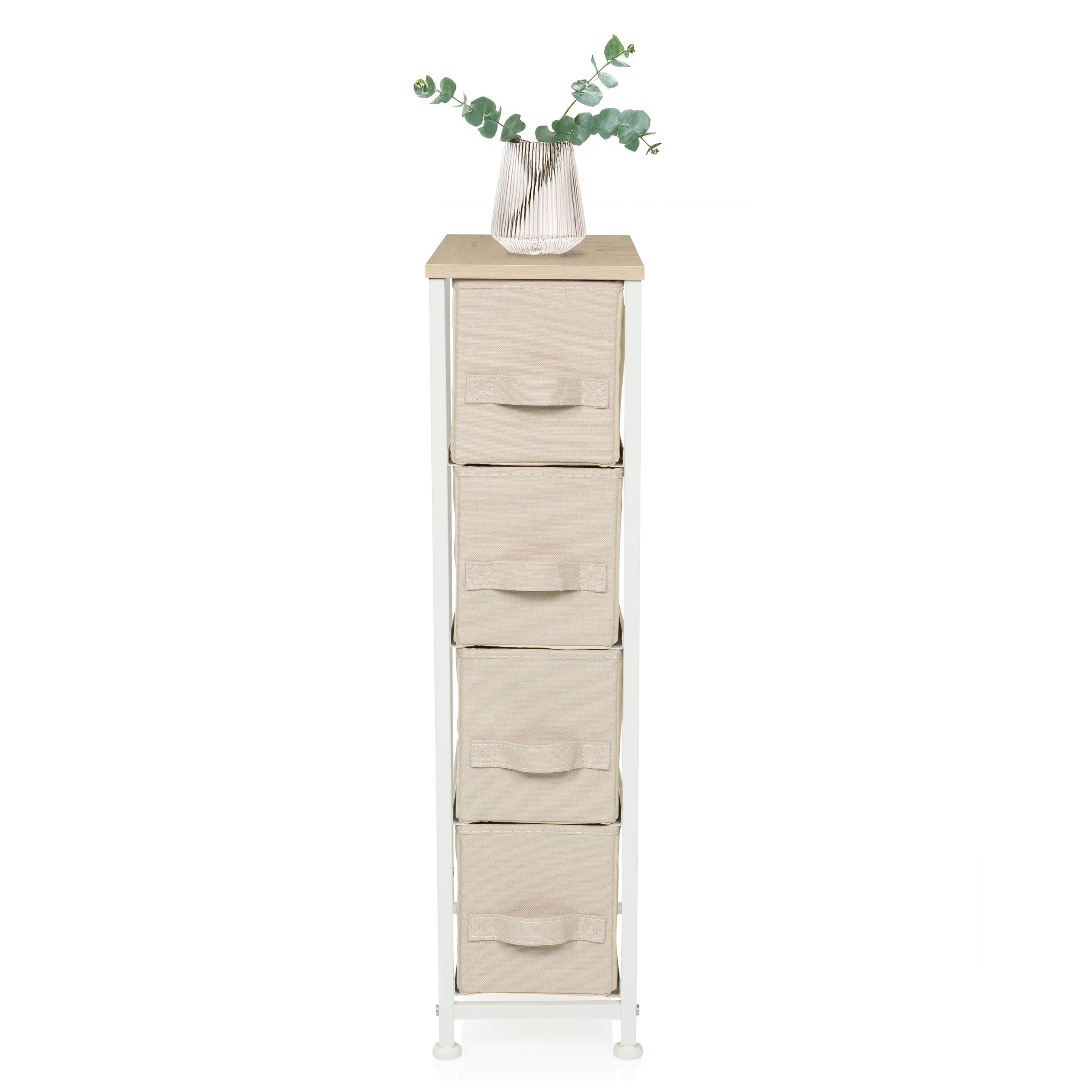 FOLDRESS S Regal mit 4 Fächern Beige