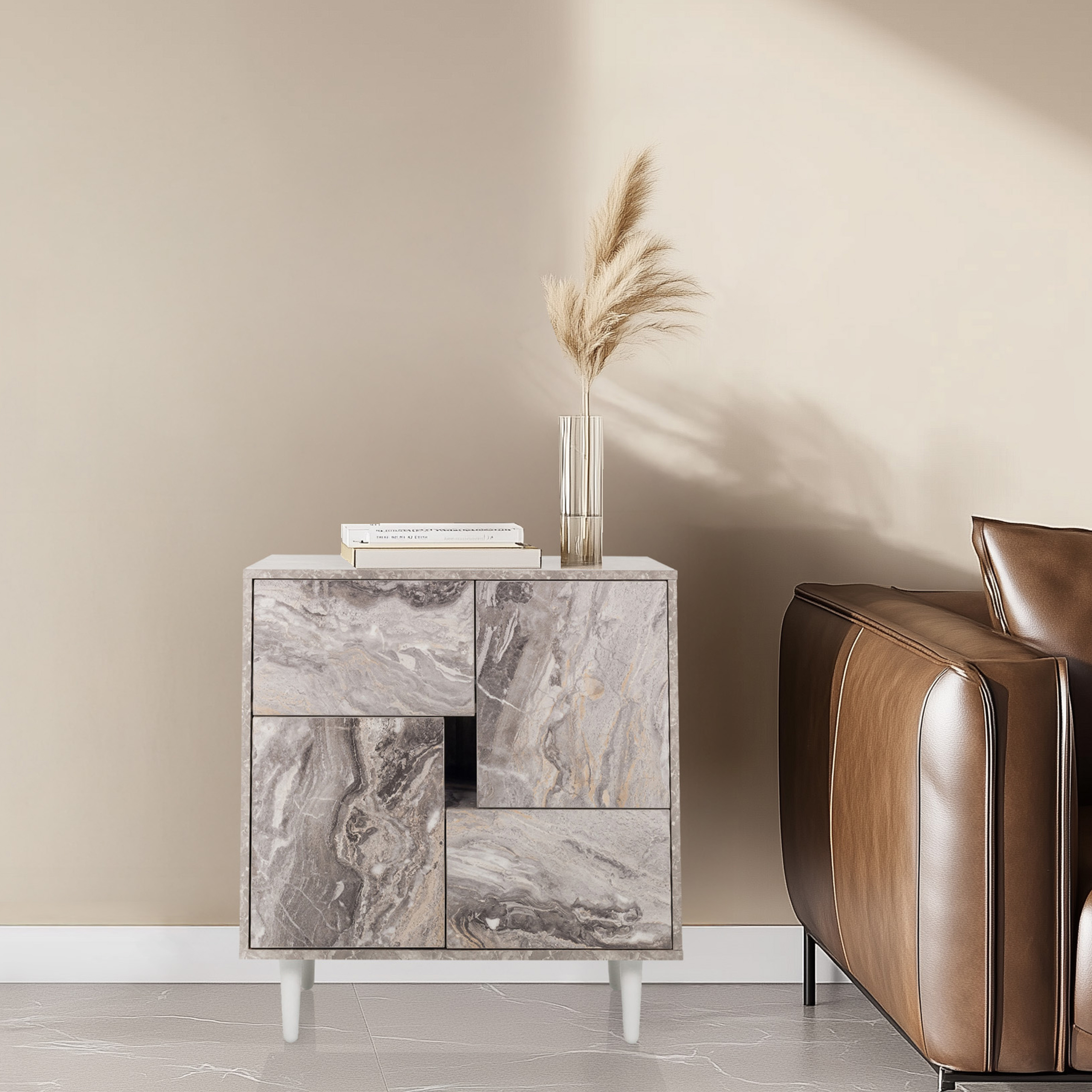 LYKKJA Chest of drawers Grey