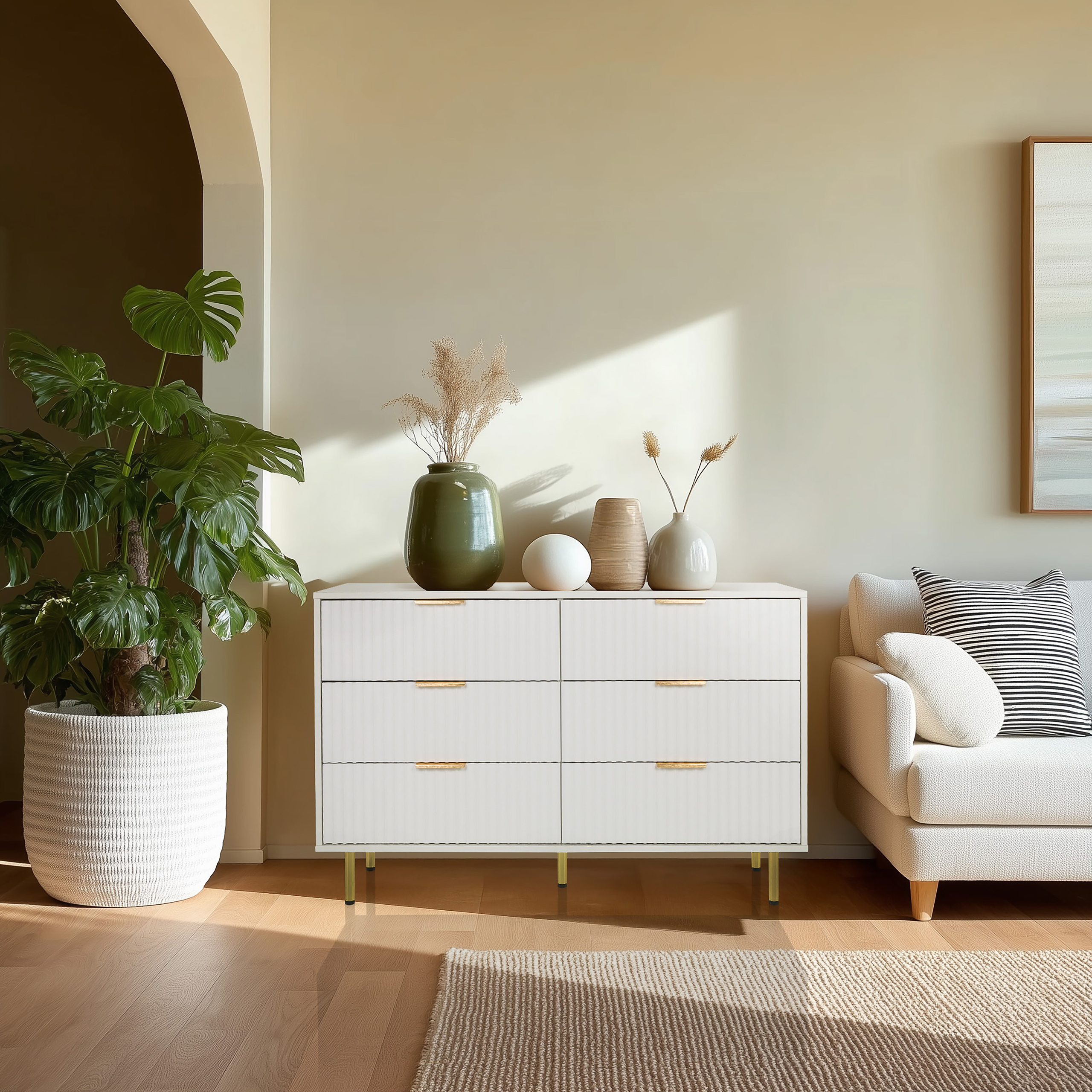 HJELLE White chest of drawers