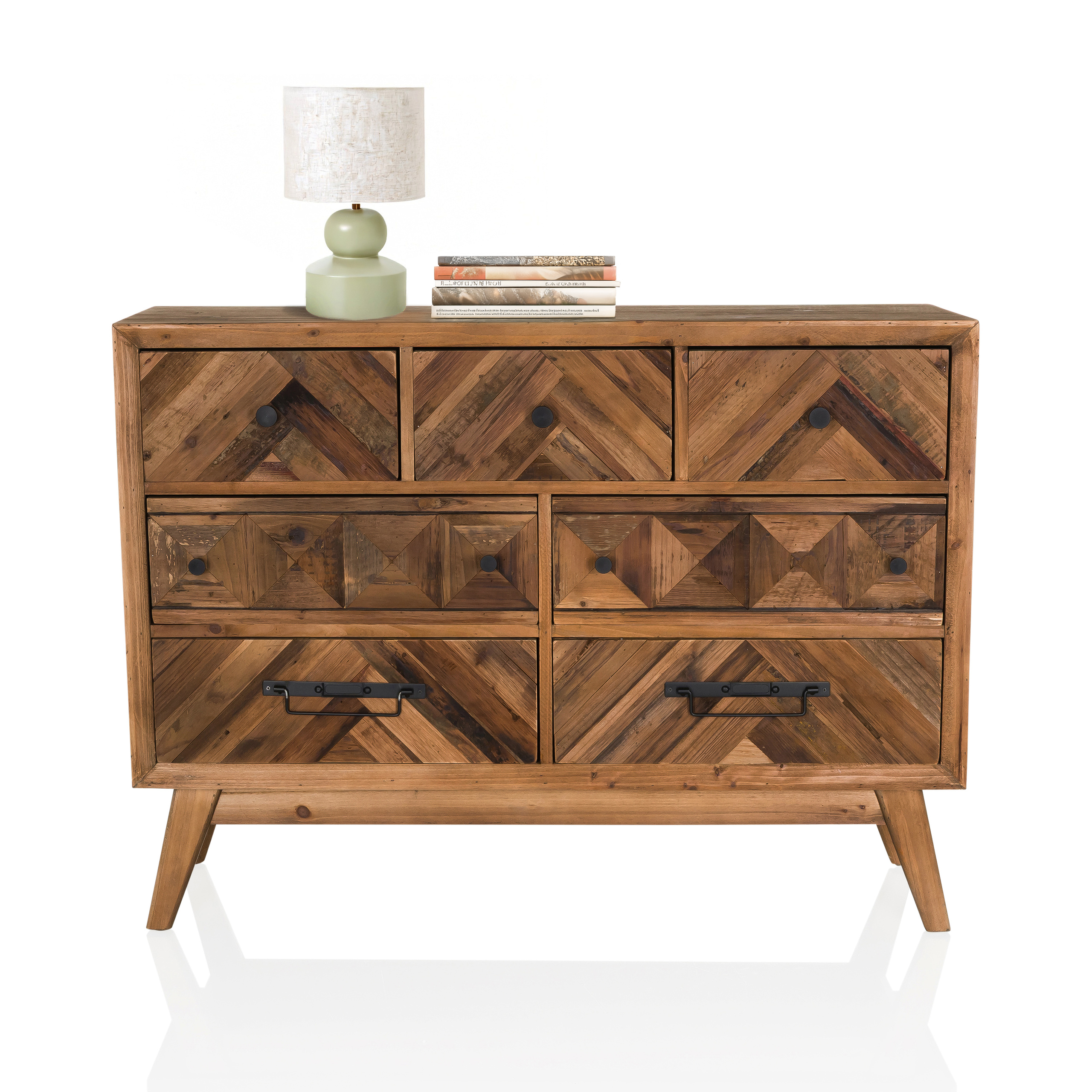 SANTJAGO WOOD XL Chest of drawers with 7 drawers Fir wood