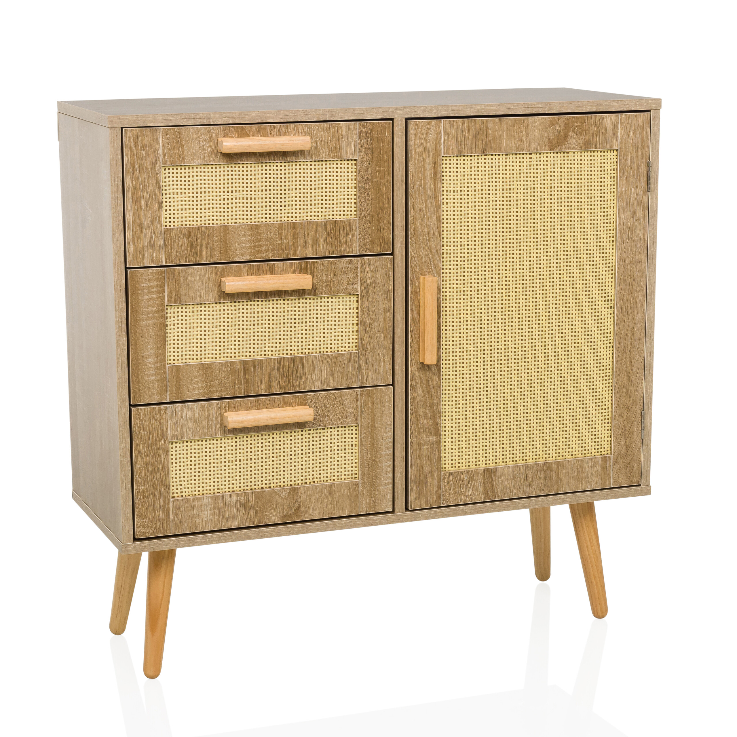 STRYN Chest of drawers with 3 drawers Light brown
