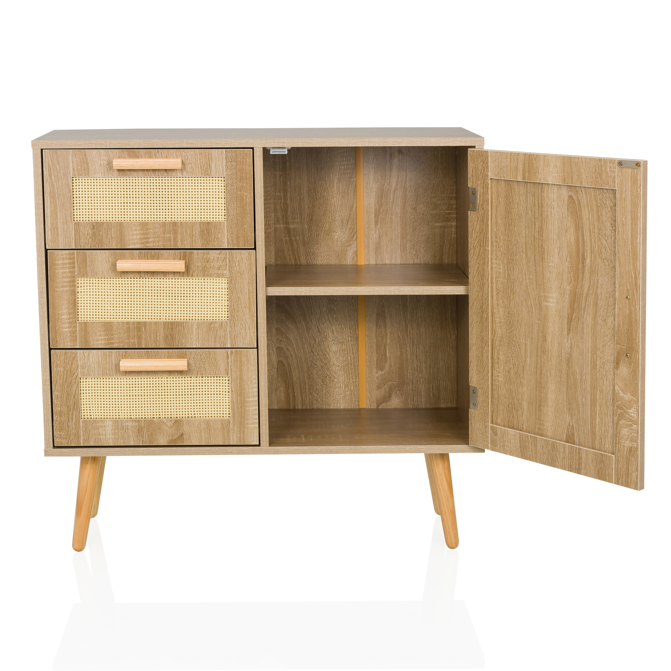 STRYN Chest of drawers with 3 drawers Light brown